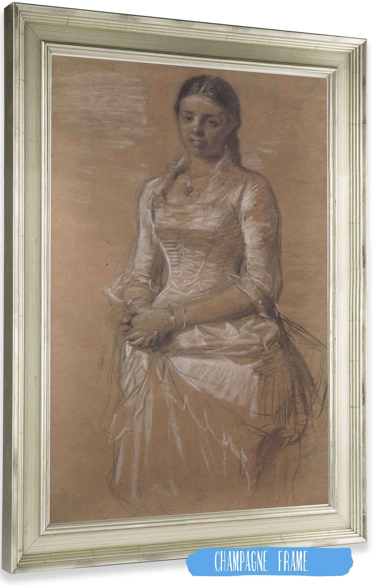 Portrait Of Frederikke Tuxen by Peder Severin Kroyer