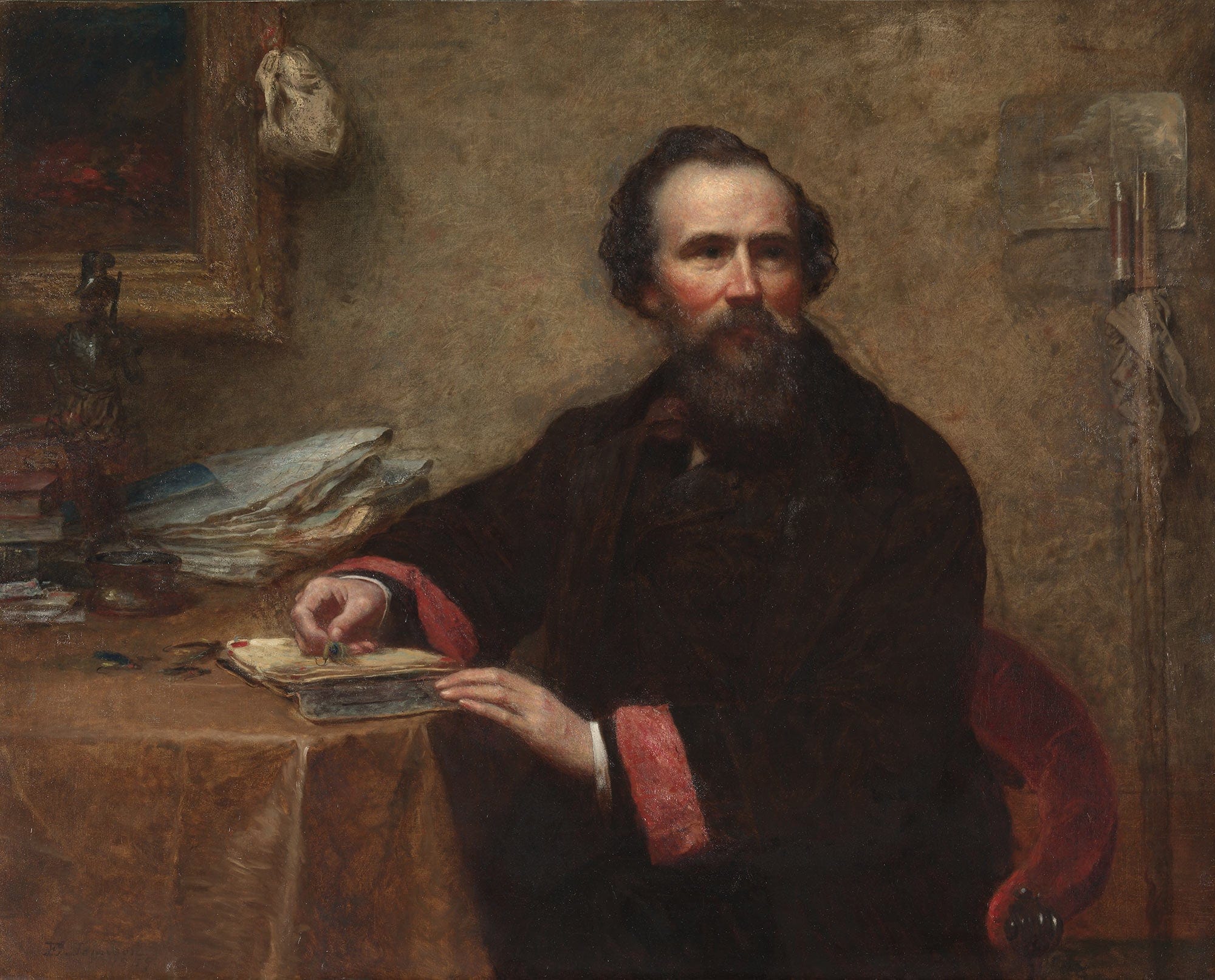 Portrait Of Genio C Scott by Eastman Johnson - Image 2