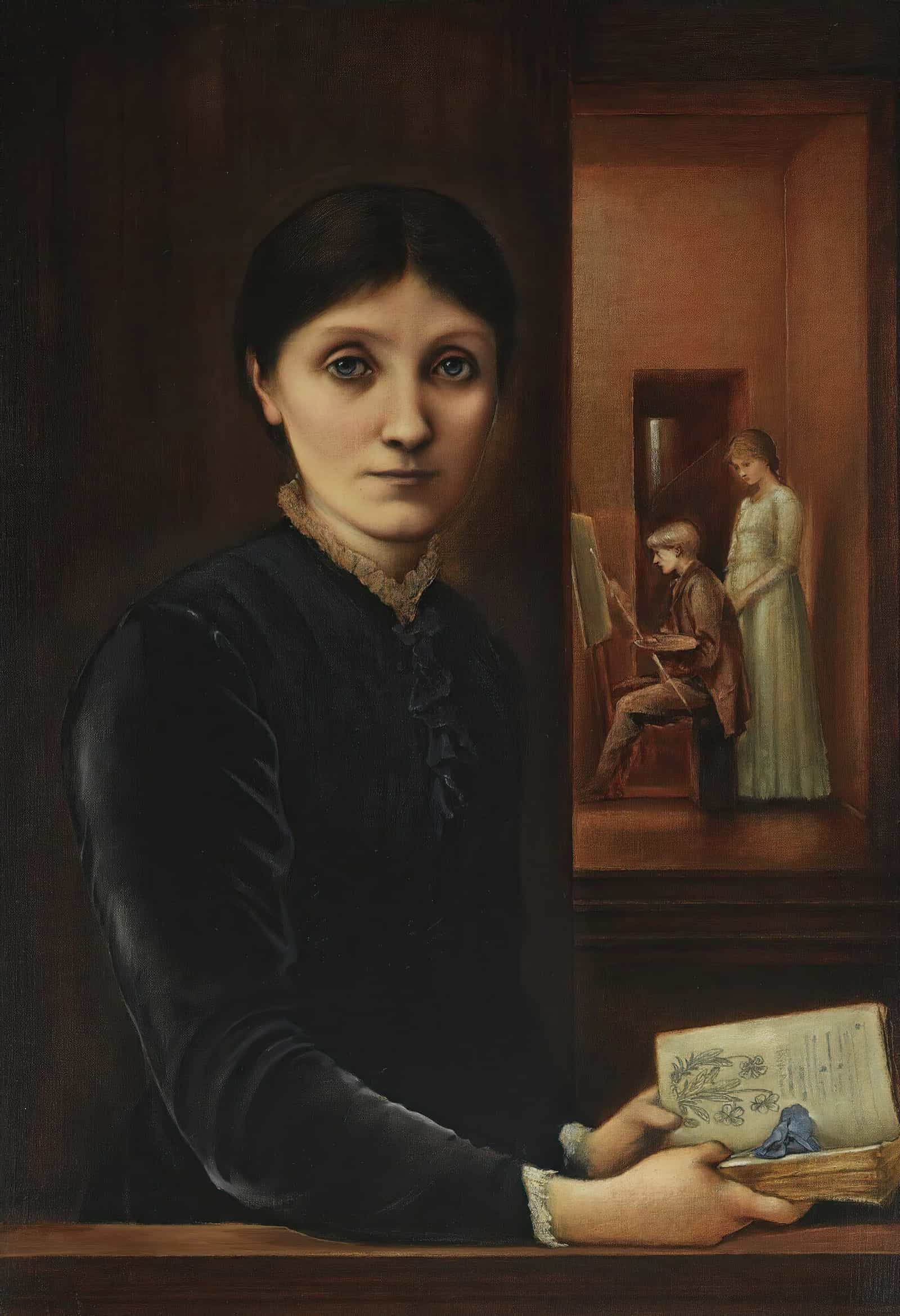 Portrait Of Georgiana Burne Jones by Sir Edward Coley Burne Jones