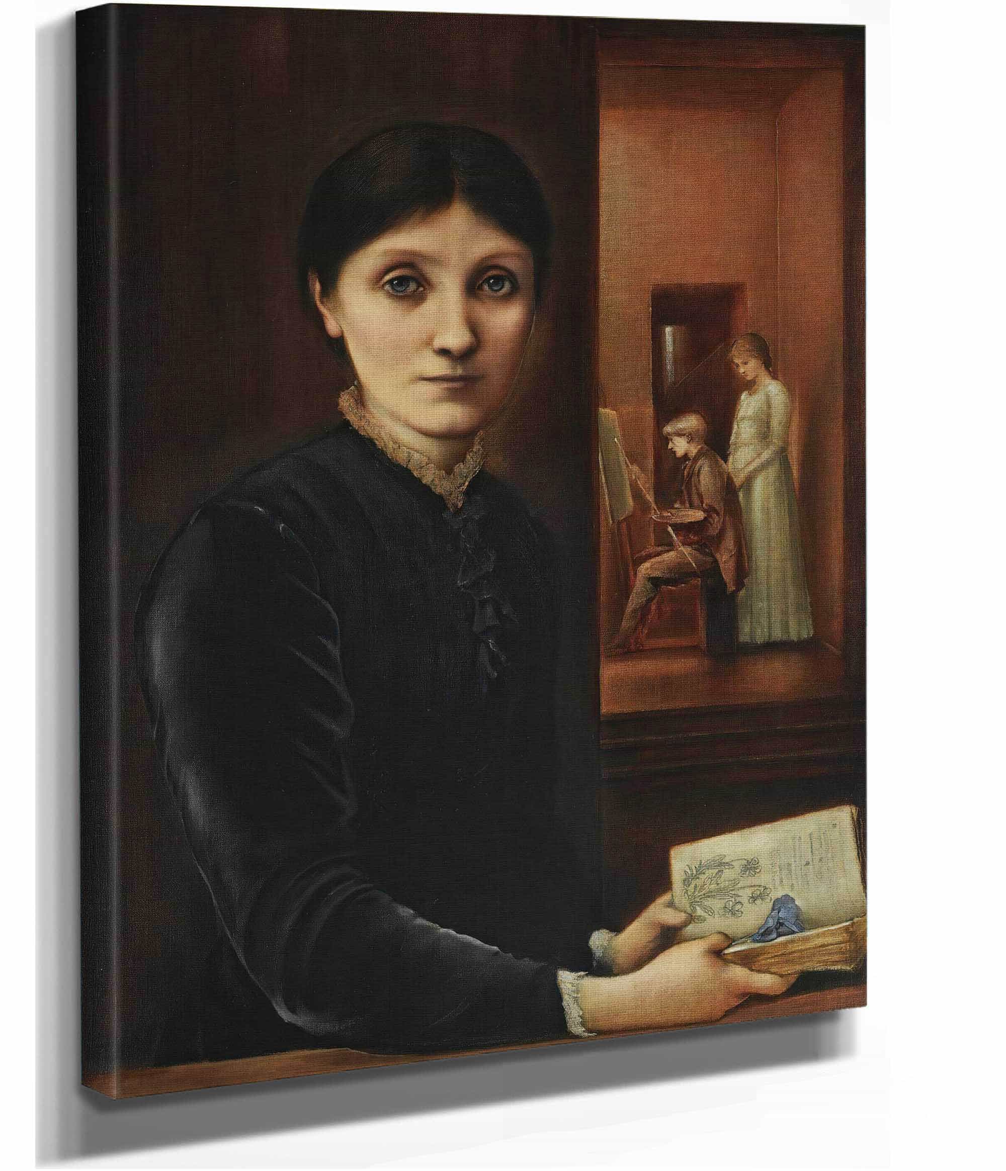 Portrait Of Georgiana Burne Jones by Sir Edward Coley Burne Jones - Image 2