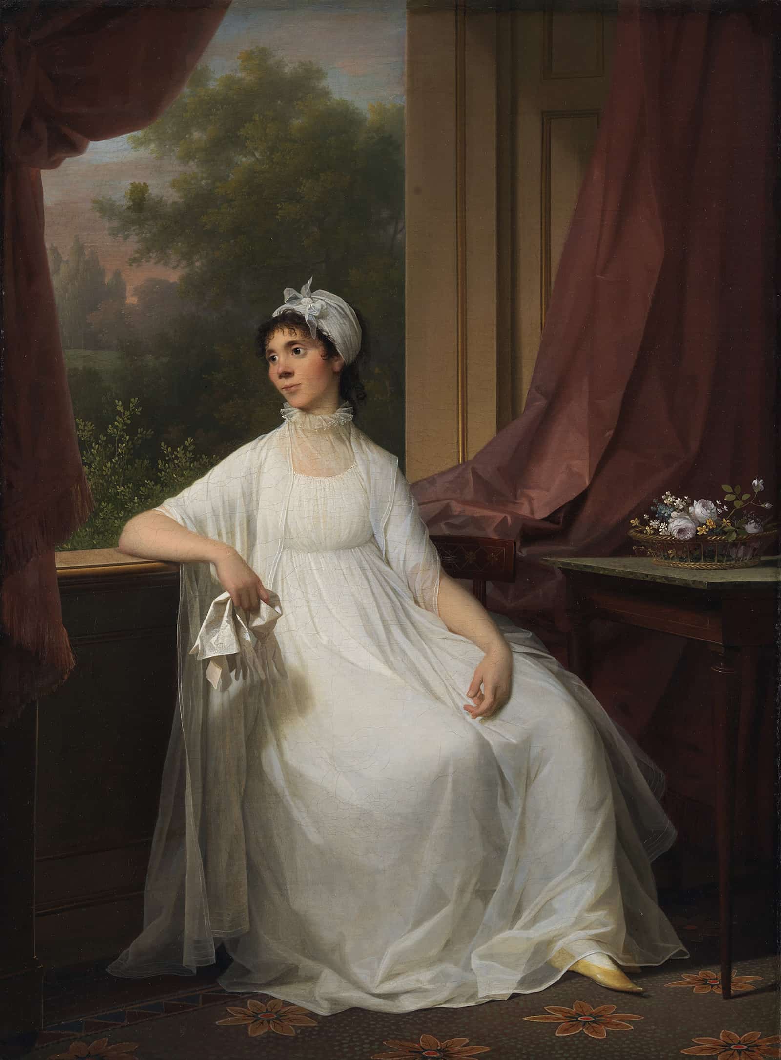 Portrait Of Gertrud Hage Nee Heitmann by Jens Juel - Image 2