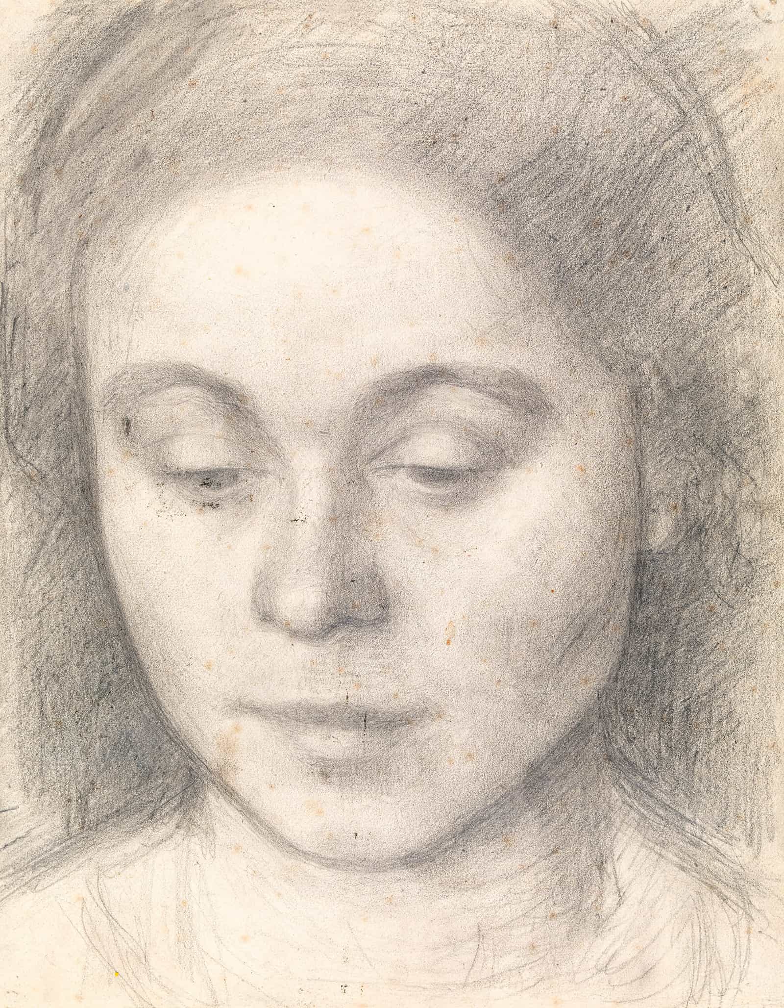 Portrait Of Ida The Artists Wife by Vilhelm Hammershoi