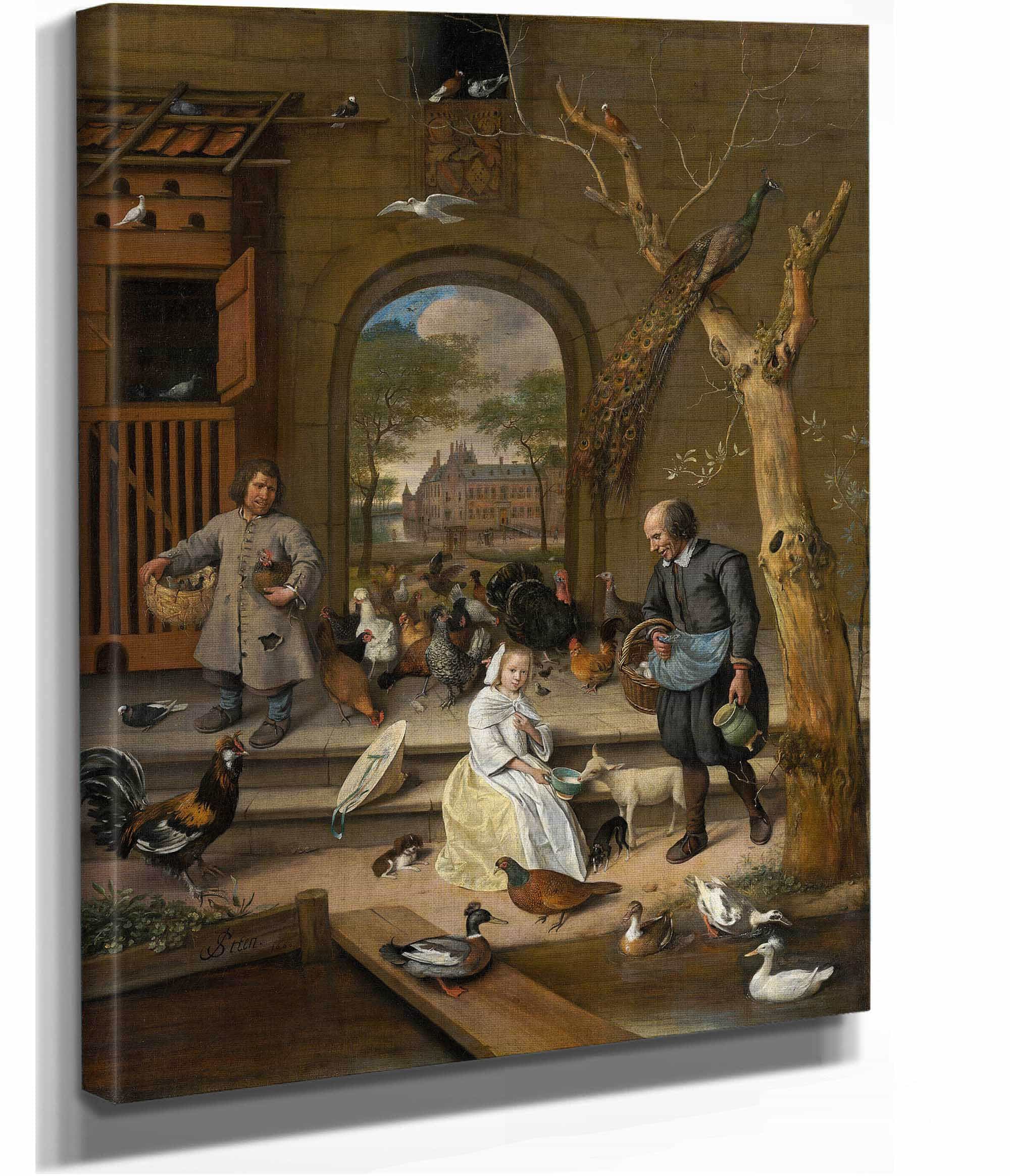 Portrait Of Jacoba Maria Van Wassenaer Known As The Poultry Yard by Jan Steen - Image 2