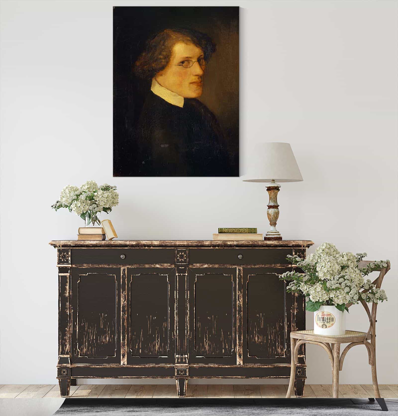 Portrait Of Jakob Mahly by Arnold Bocklin - Image 4