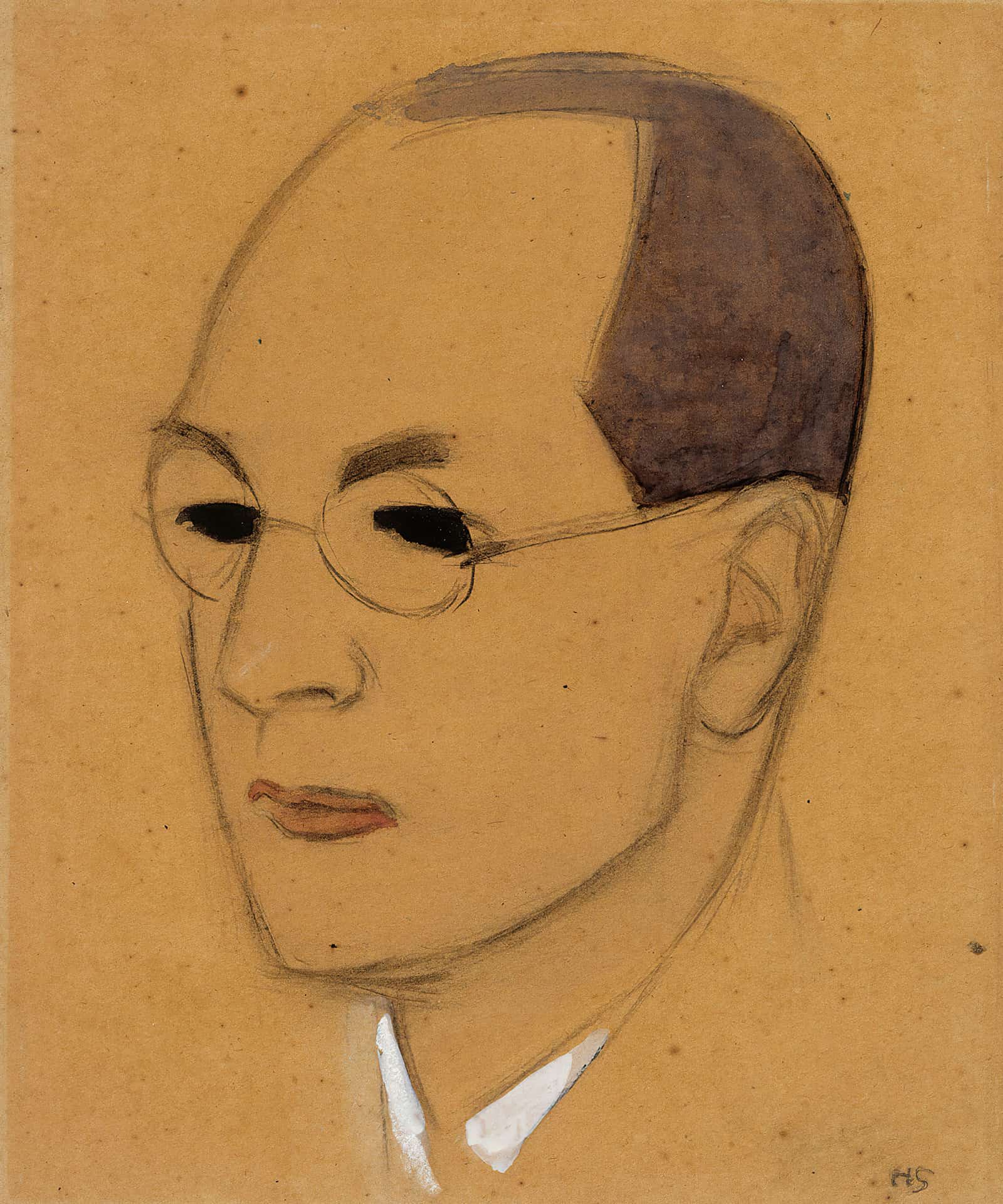 Portrait Of Jalo Sihtola Sketch by Helene Schjerfbeck