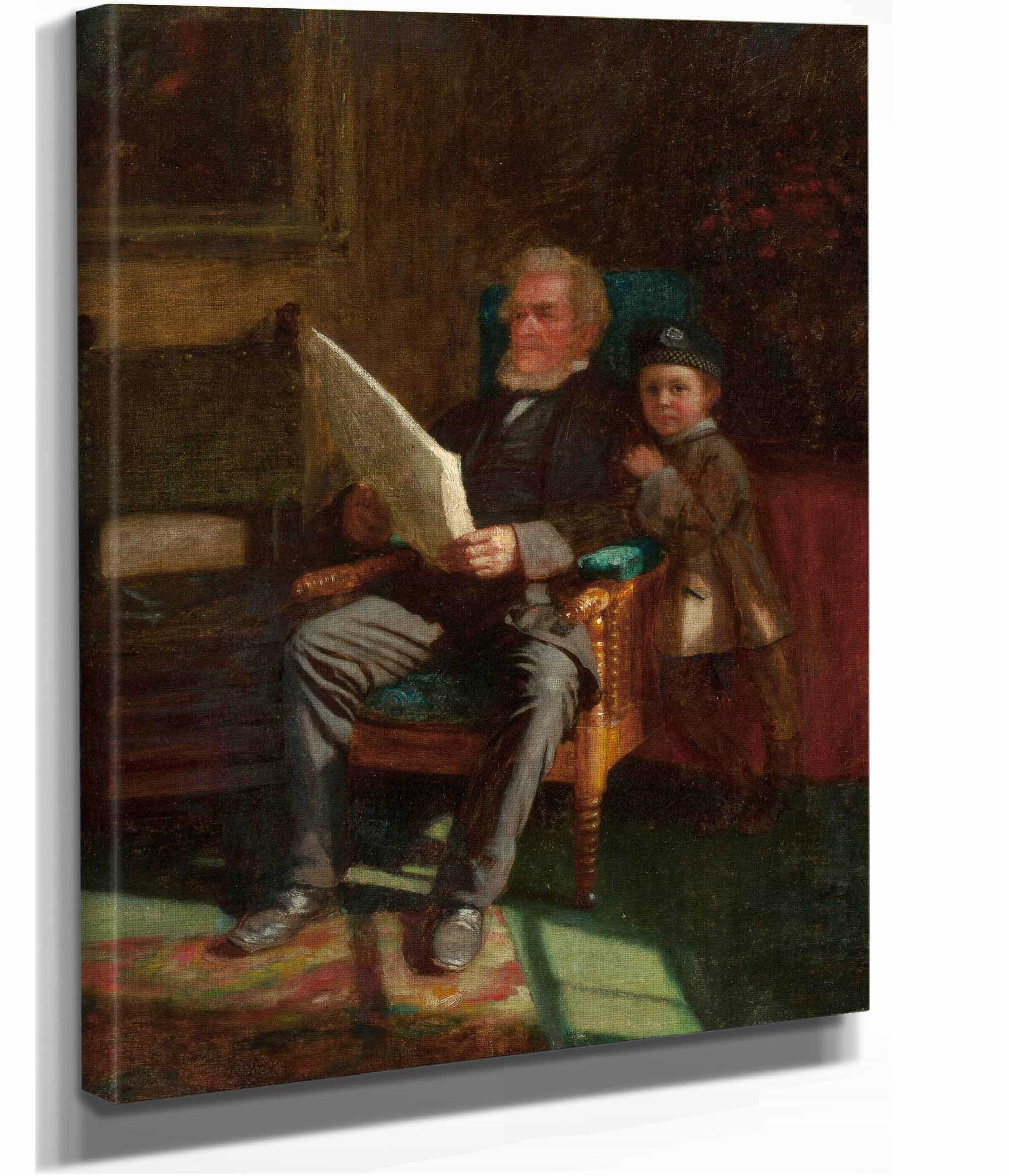 Portrait Of John C Chandler And Philip J Wilson by Eastman Johnson - Image 2