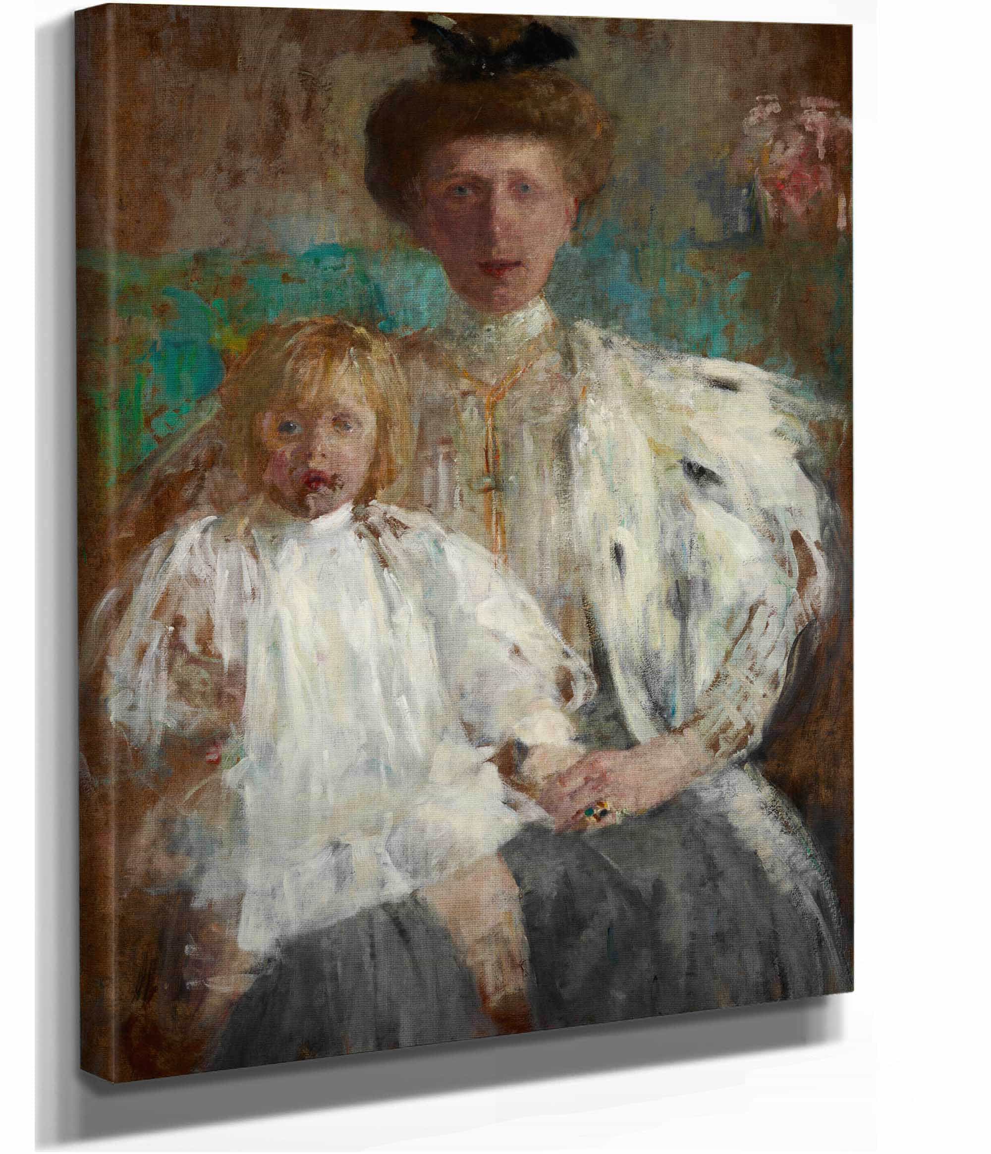 Portrait Of Julia Puget Nee Kwilecka With Her Son Jacek by Olga Boznanska - Image 2