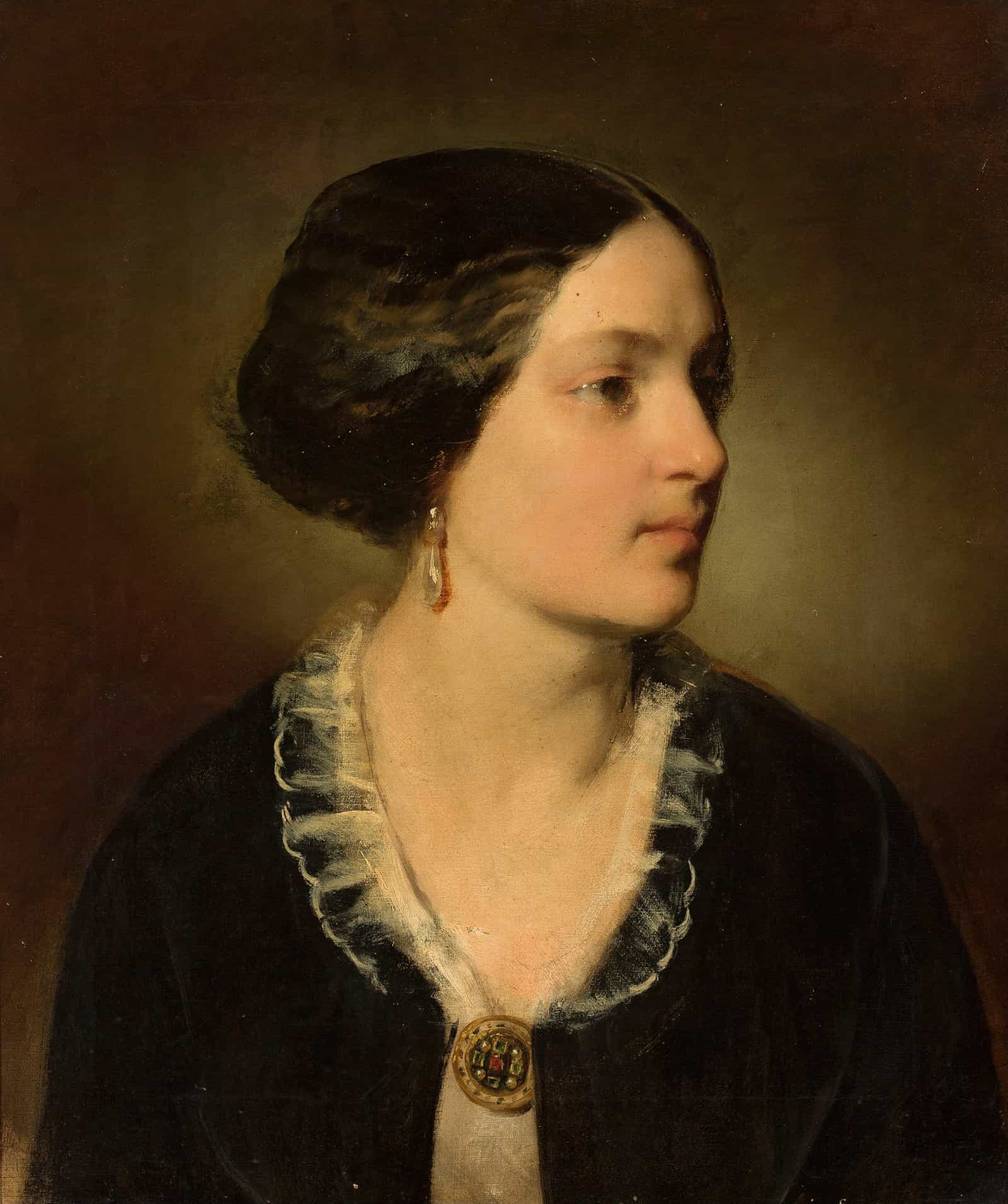 Portrait Of Katarzyna Potocka Nee Branicka by Friedrich Von Amerling - Image 2