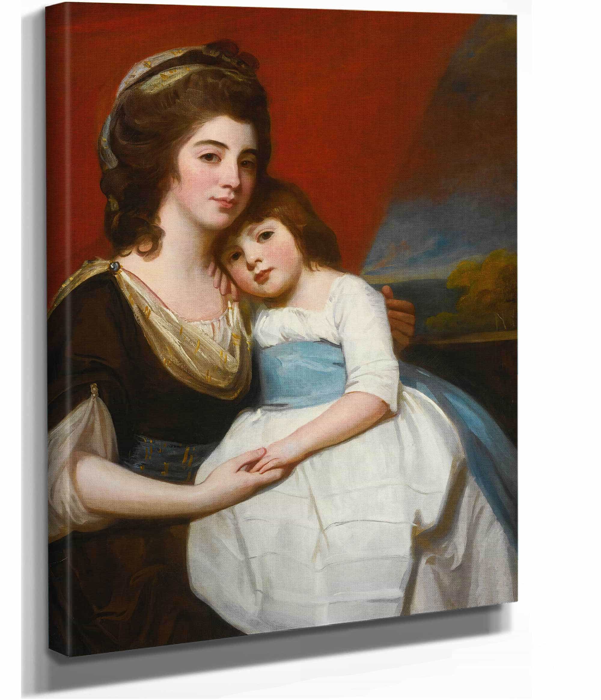 Portrait Of Lady Georgiana Smyth And Her Son by George Romney - Image 2