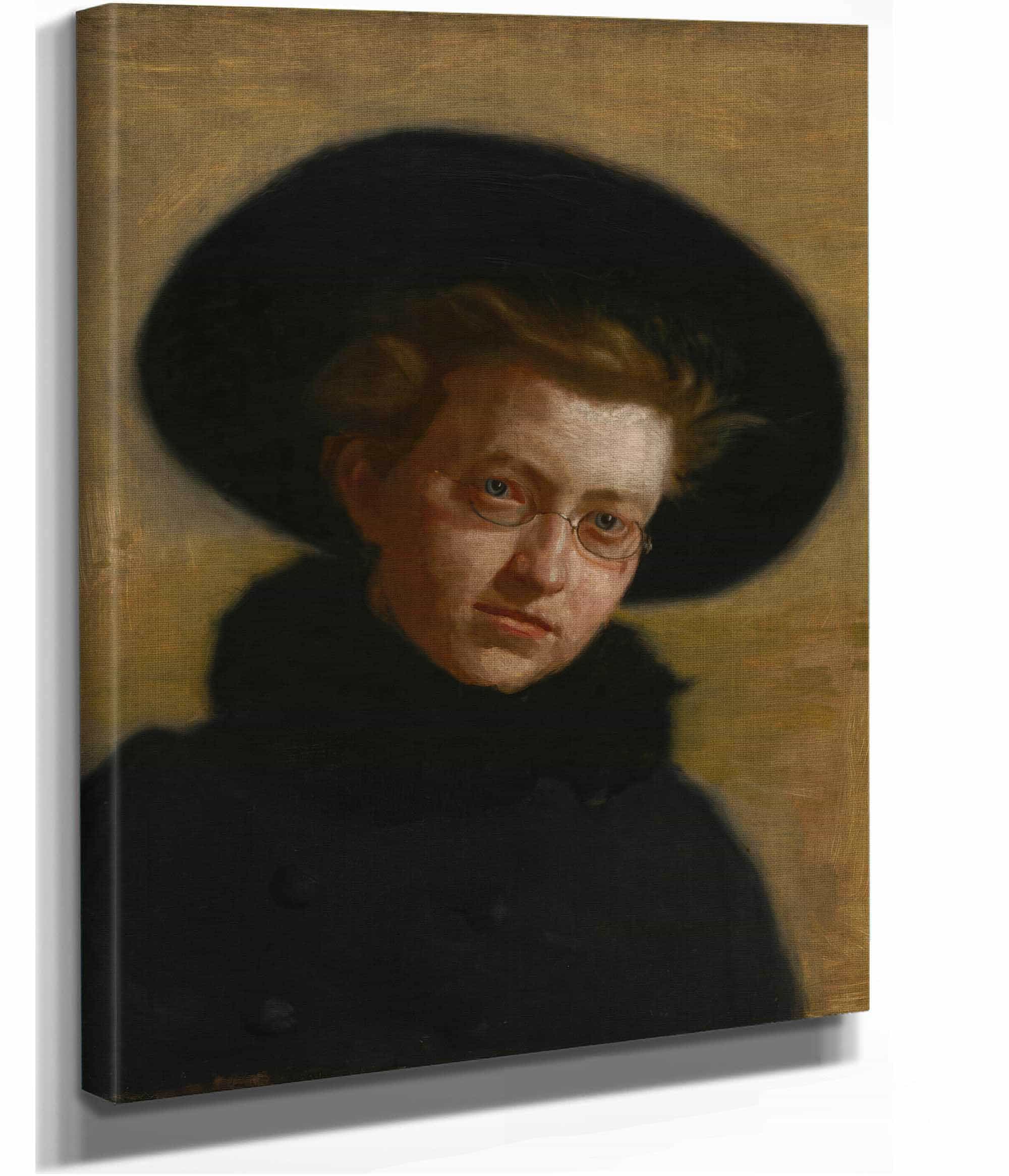 Portrait Of Lillian Hammit Girl In A Big Hat by Thomas Eakins - Image 2