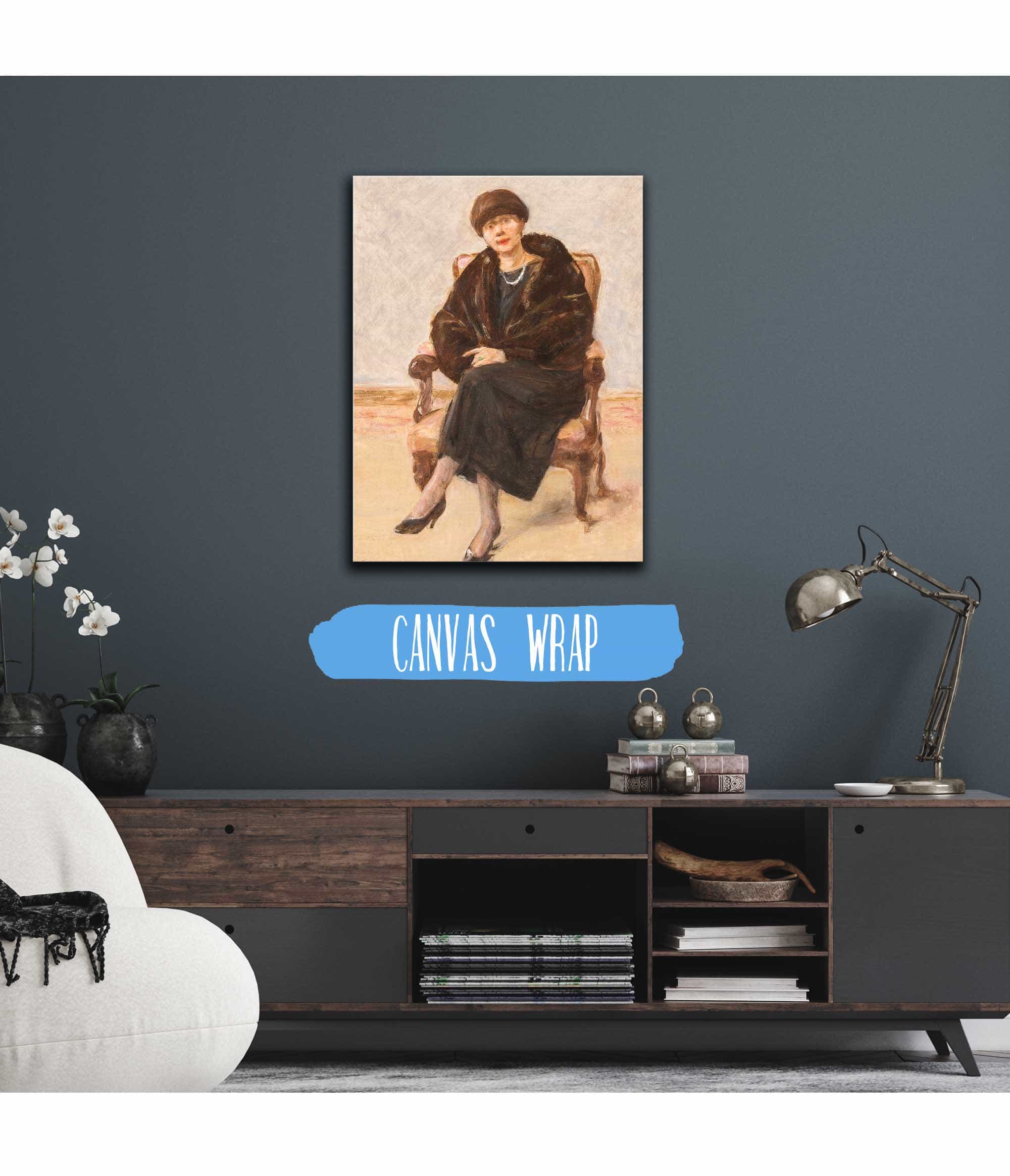 Portrait Of Lola Leder In Fur Coat Sitting by Max Liebermann - Image 3