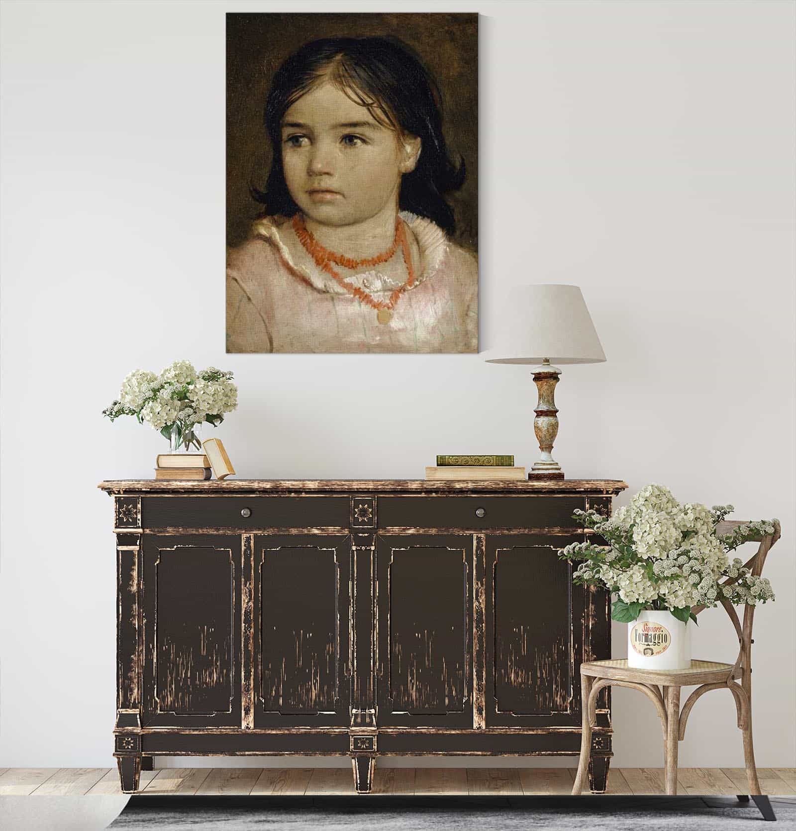 Portrait Of Lucia The Artists Daughter by Arnold Bocklin - Image 4