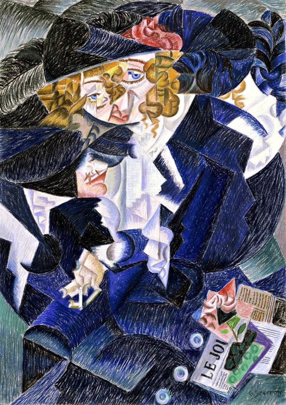 Portrait Of Madame M.s. Painting Gino Severini Canvas Art - Image 5