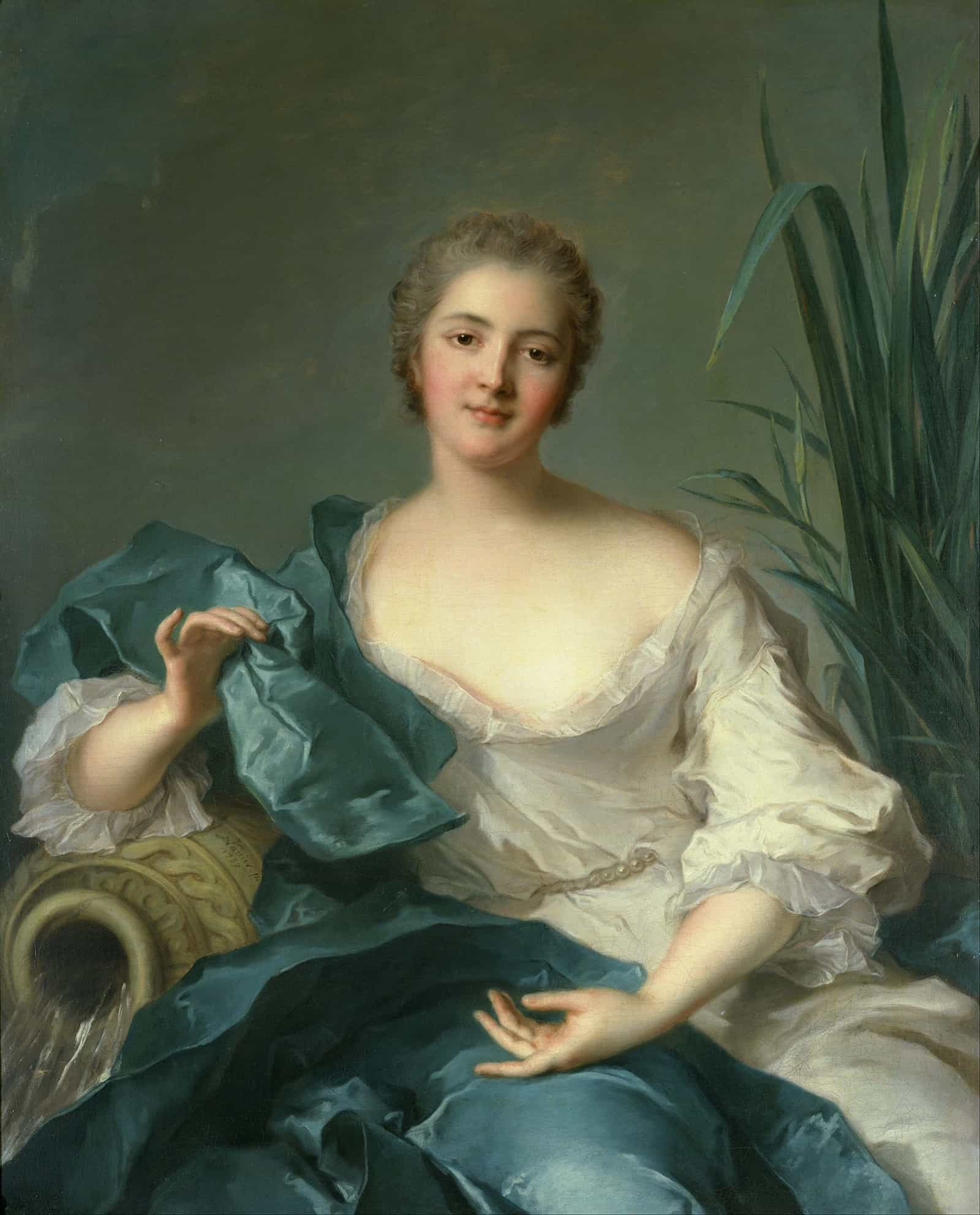 Portrait Of Madame Marie Henriette Berthelot De Pleneuf by Jean Marc Nattier - Image 2