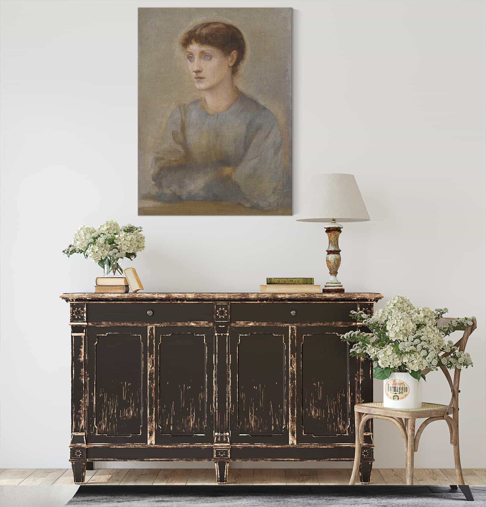 Portrait Of Margaret The Artists Daughter by Sir Edward Coley Burne Jones - Image 4