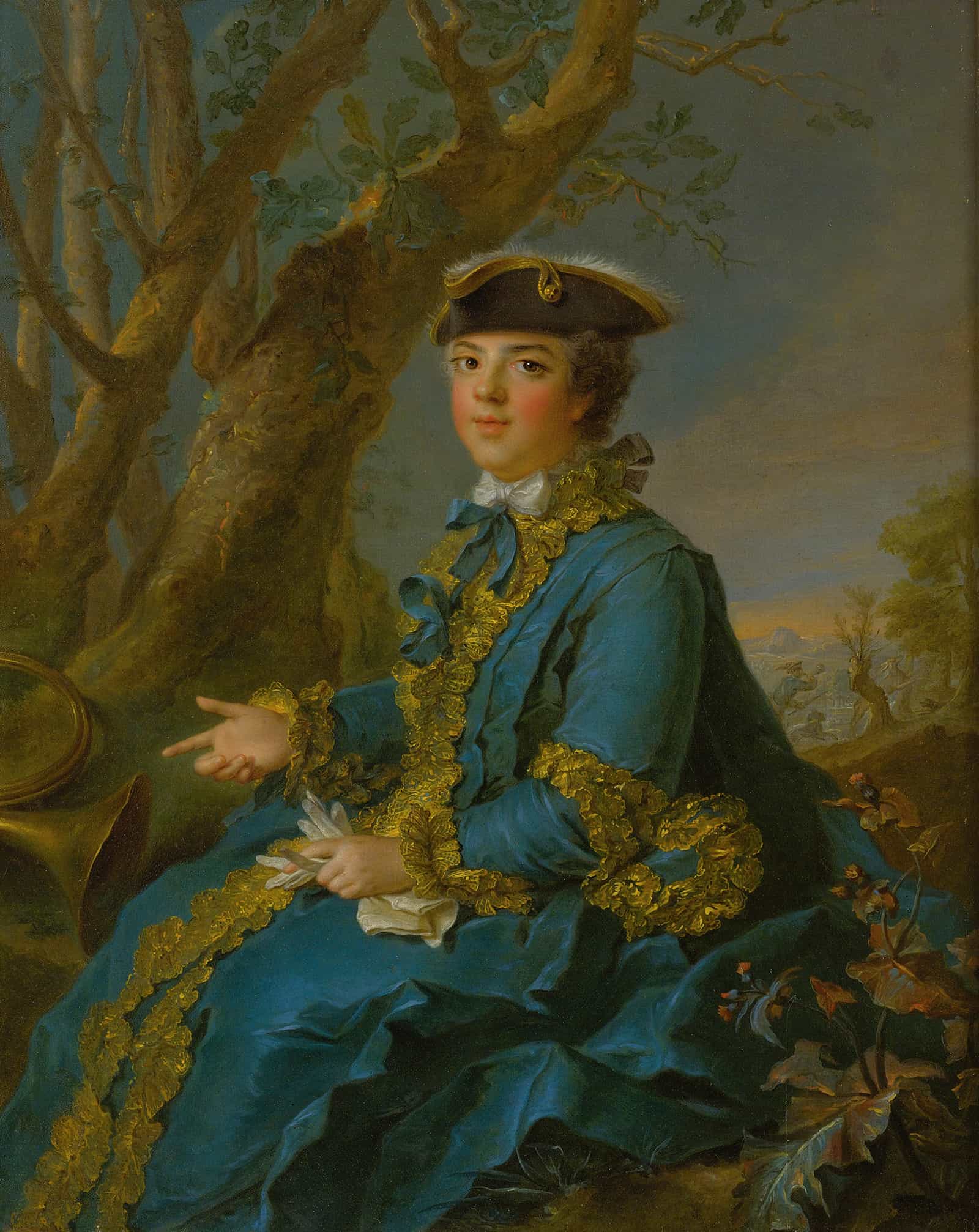Portrait Of Marie Louise Elisabeth De France Duchess Of Parma by Jean Marc Nattier - Image 2