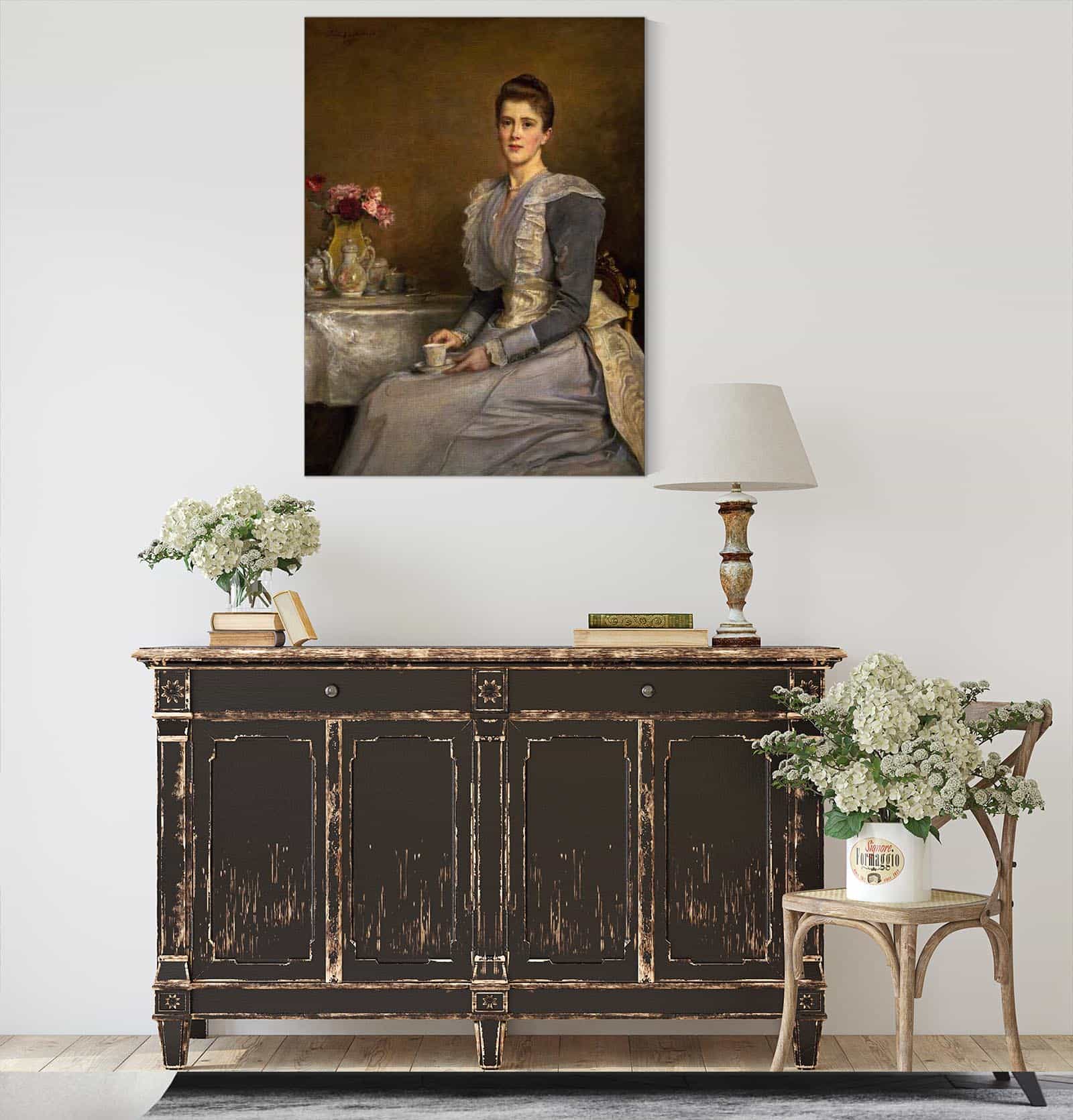 Portrait Of Mary Endicott D Mrs Joseph Chamberlain by Sir John Everett Millais - Image 4