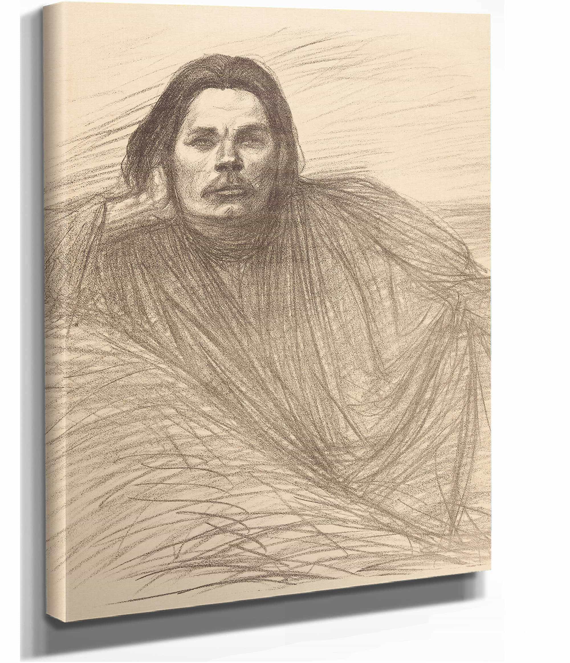Portrait Of Maxim Gorki by Theophile Alexandre Steinlen - Image 2