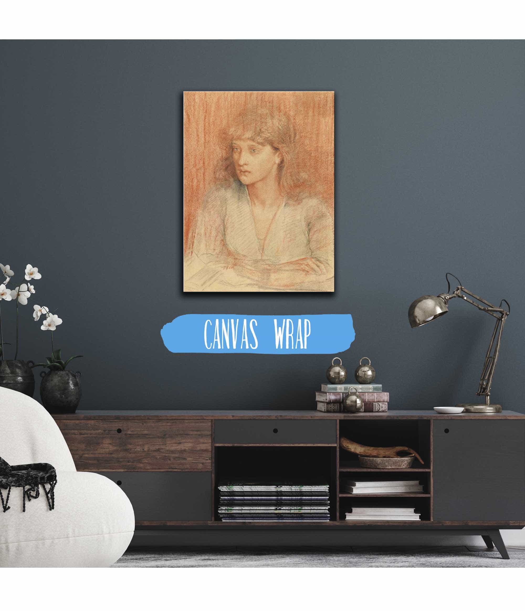 Portrait Of May Morris by Dante Gabriel Rossetti - Image 3