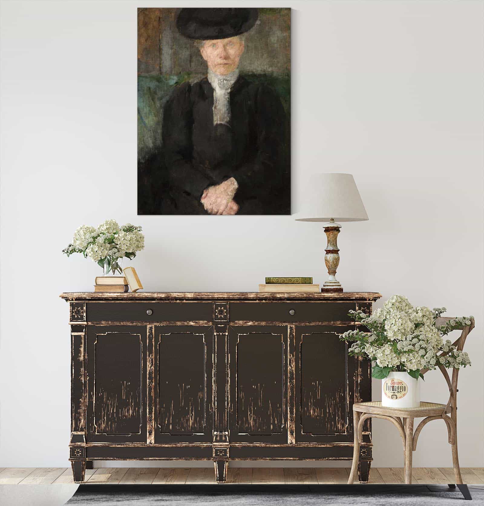Portrait Of Miss Deuringer by Olga Boznanska - Image 4