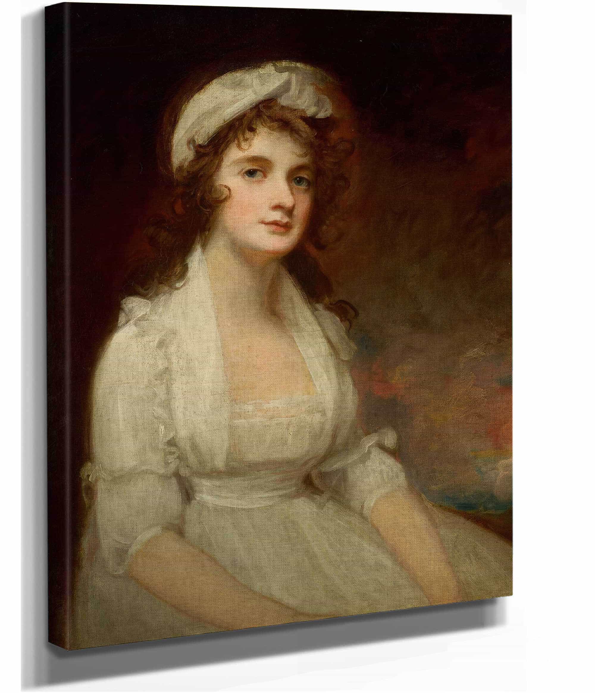 Portrait Of Miss Elizabeth Tighe Half Length Wearing A White Dress by George Romney - Image 2