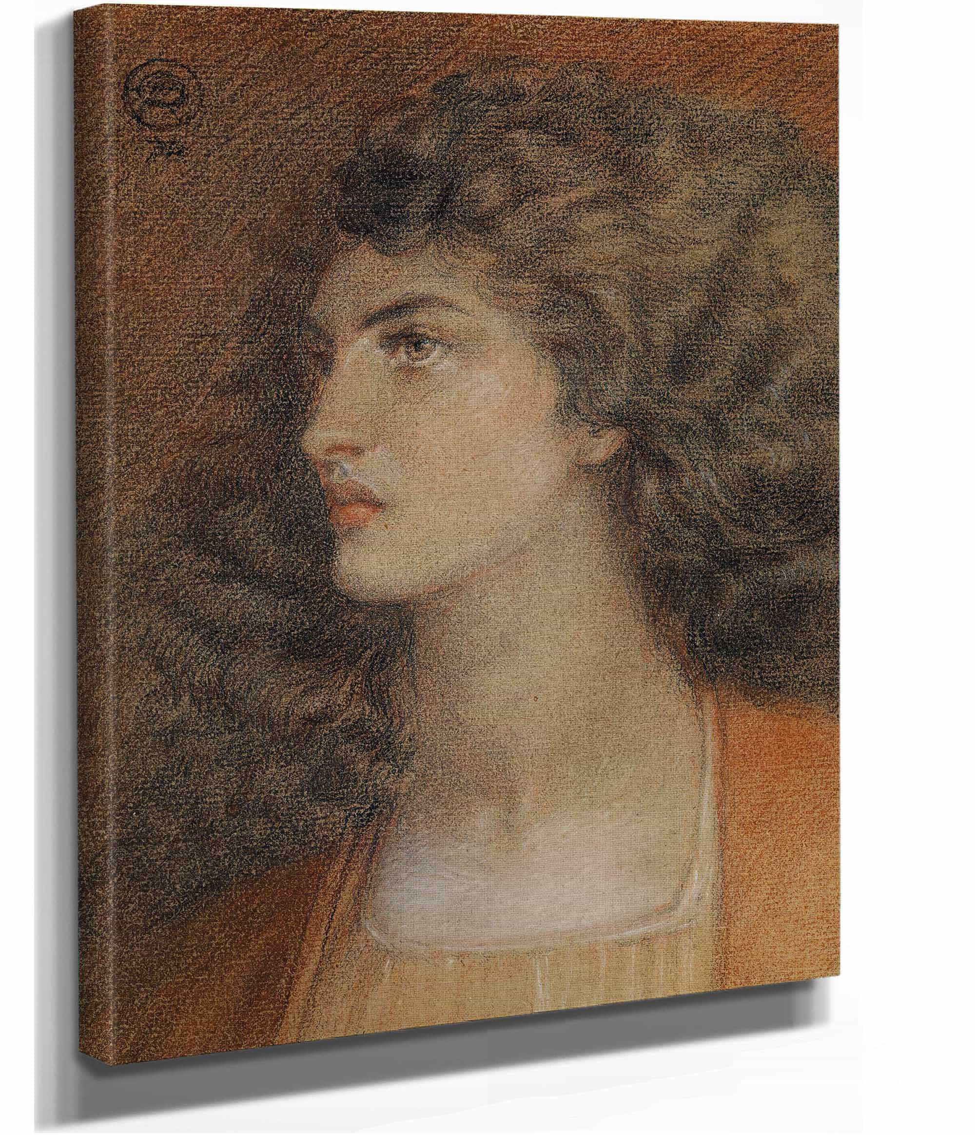 Portrait Of Miss Herbert by Dante Gabriel Rossetti - Image 2