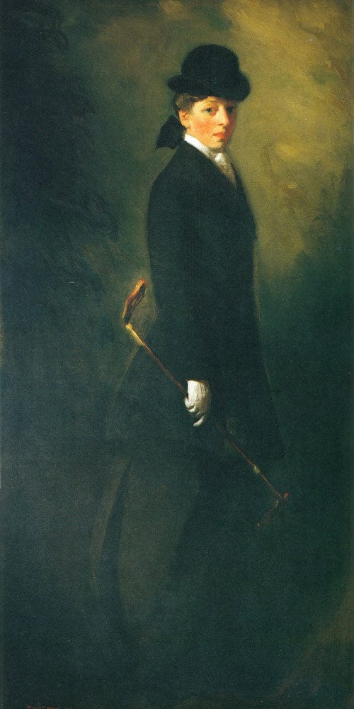 Portrait Of Miss Leora M Dryer In Riding Costume 1902 By Robert Henri - Image 2