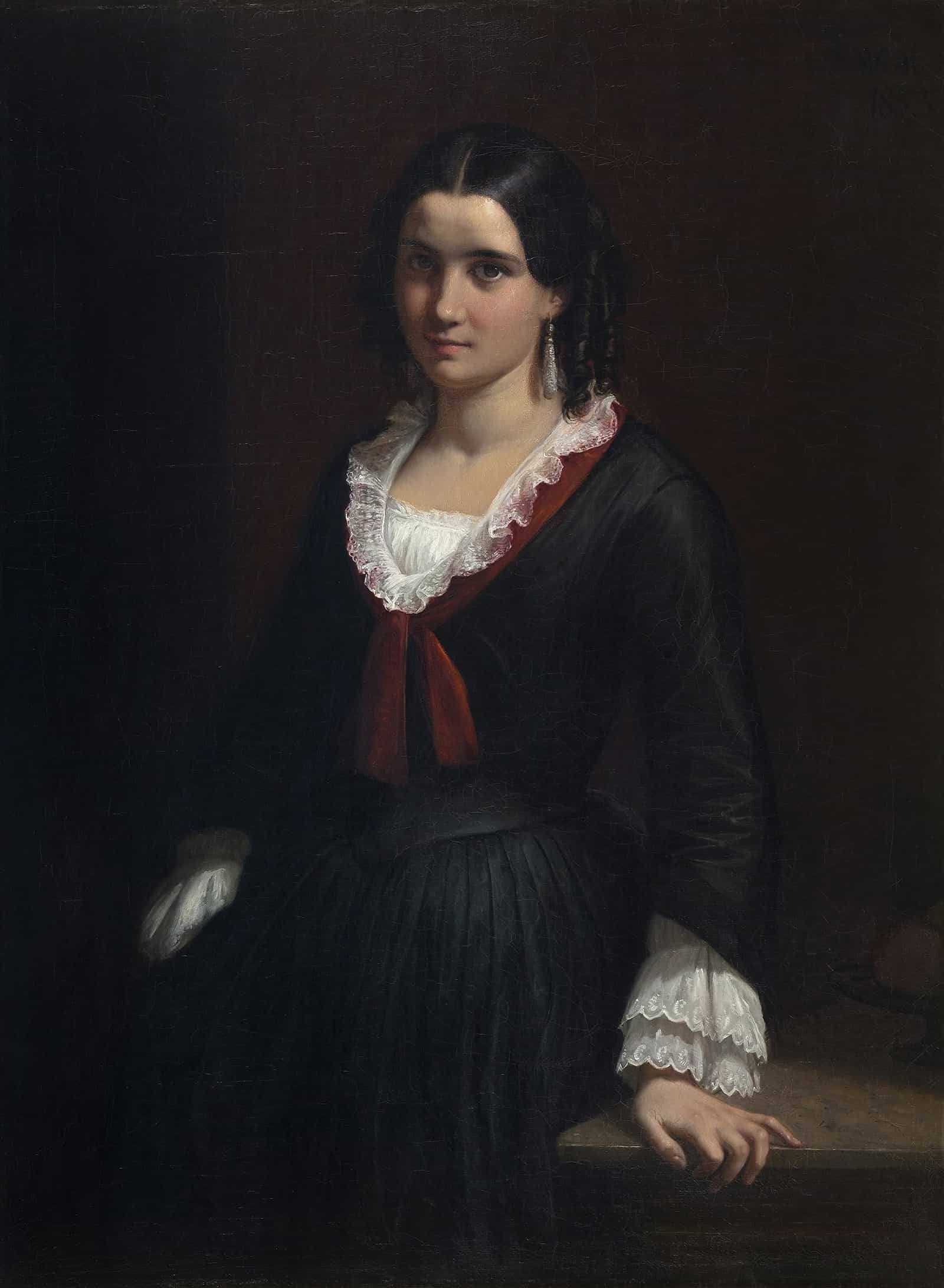 Portrait Of Miss Vilhelmine Ville Hage Later Mrs Heise by Wilhelm Marstrand