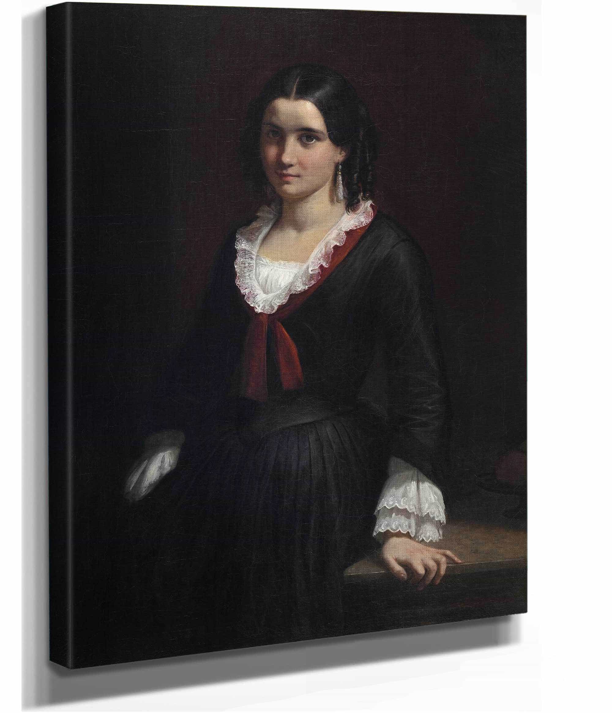 Portrait Of Miss Vilhelmine Ville Hage Later Mrs Heise by Wilhelm Marstrand - Image 2