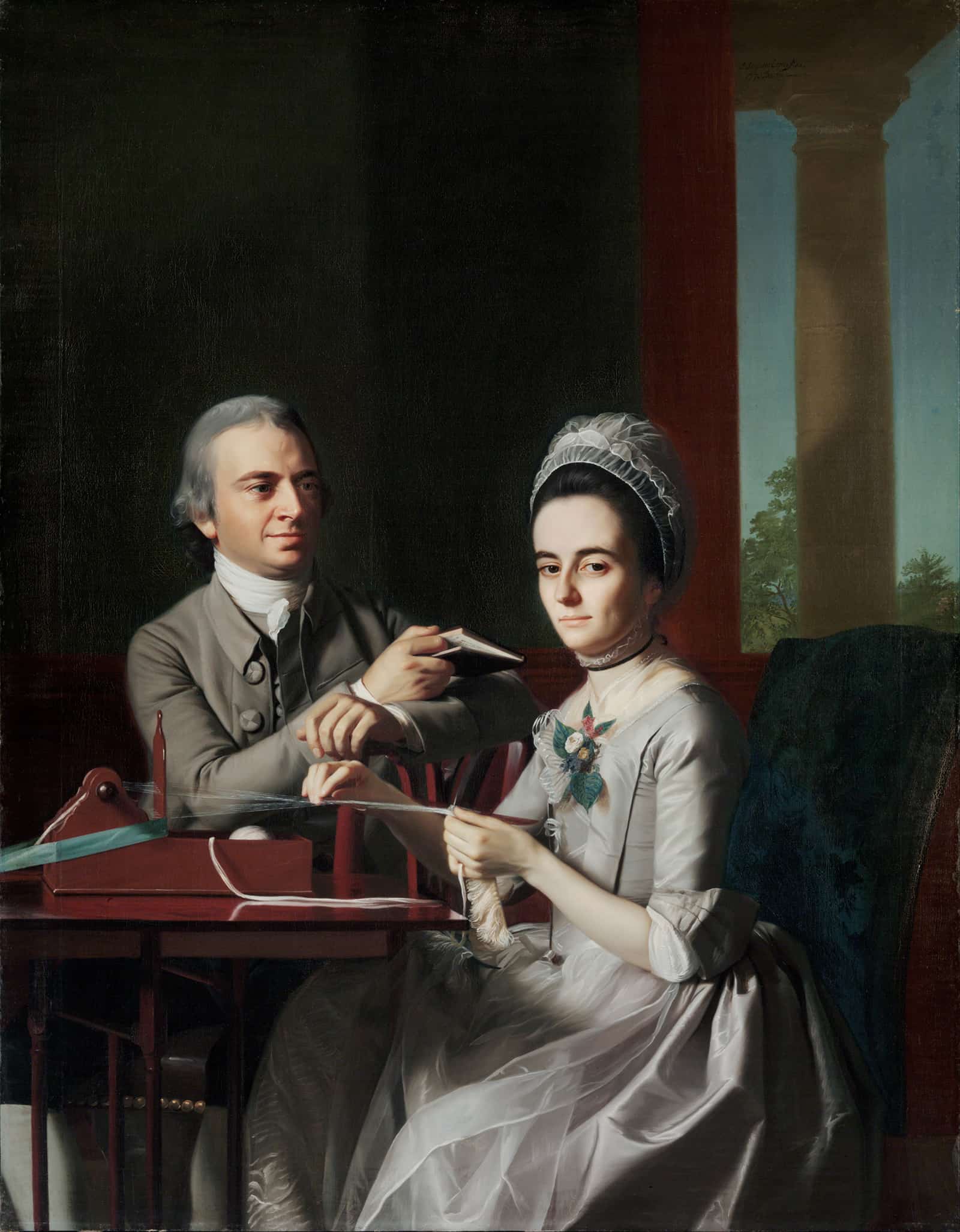 Portrait Of Mr And Mrs Thomas Mifflin Sarah Morris by John Singleton Copley - Image 2