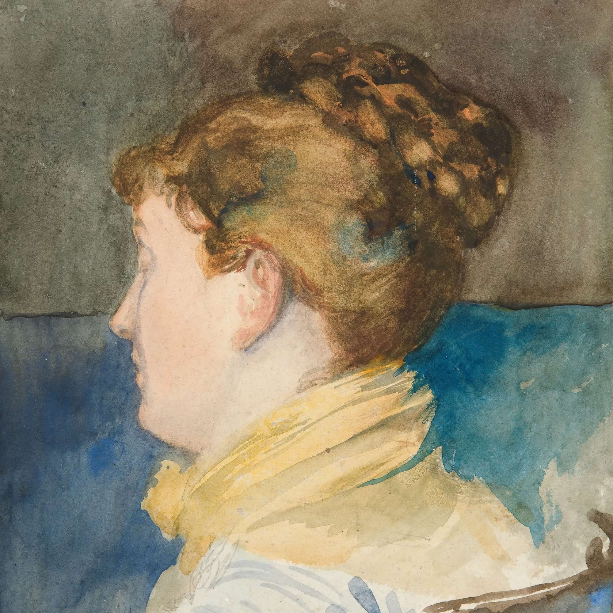 Portrait Of Mrs. Abbey by Edwin Austin Abbey - Image 4
