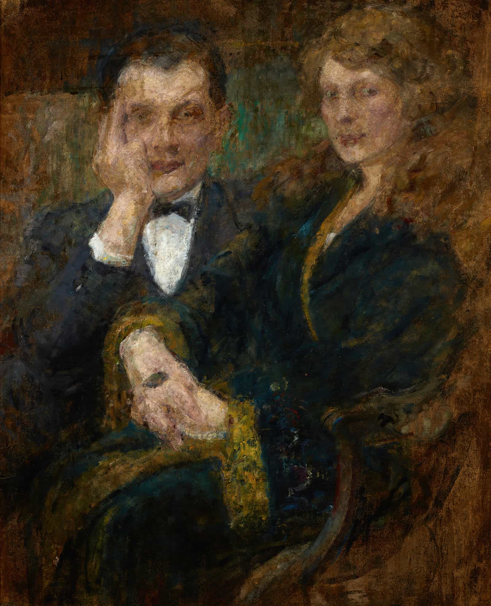 Portrait Of Mrs And Mr Smogorzewski by Olga Boznanska