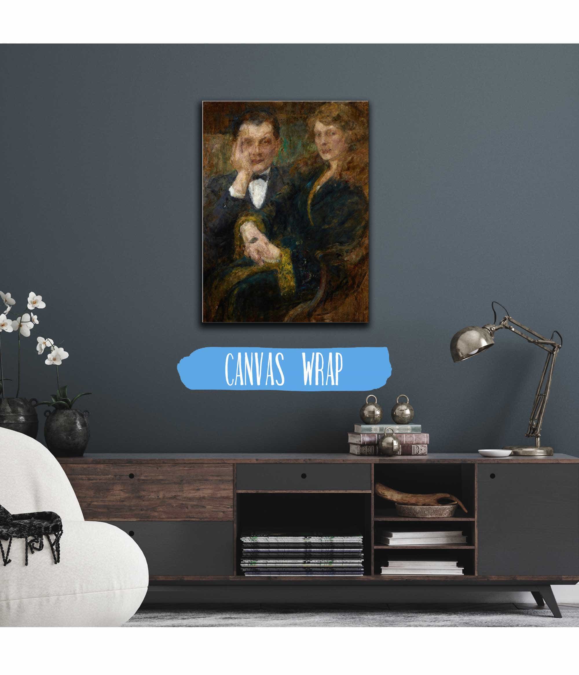 Portrait Of Mrs And Mr Smogorzewski by Olga Boznanska - Image 3