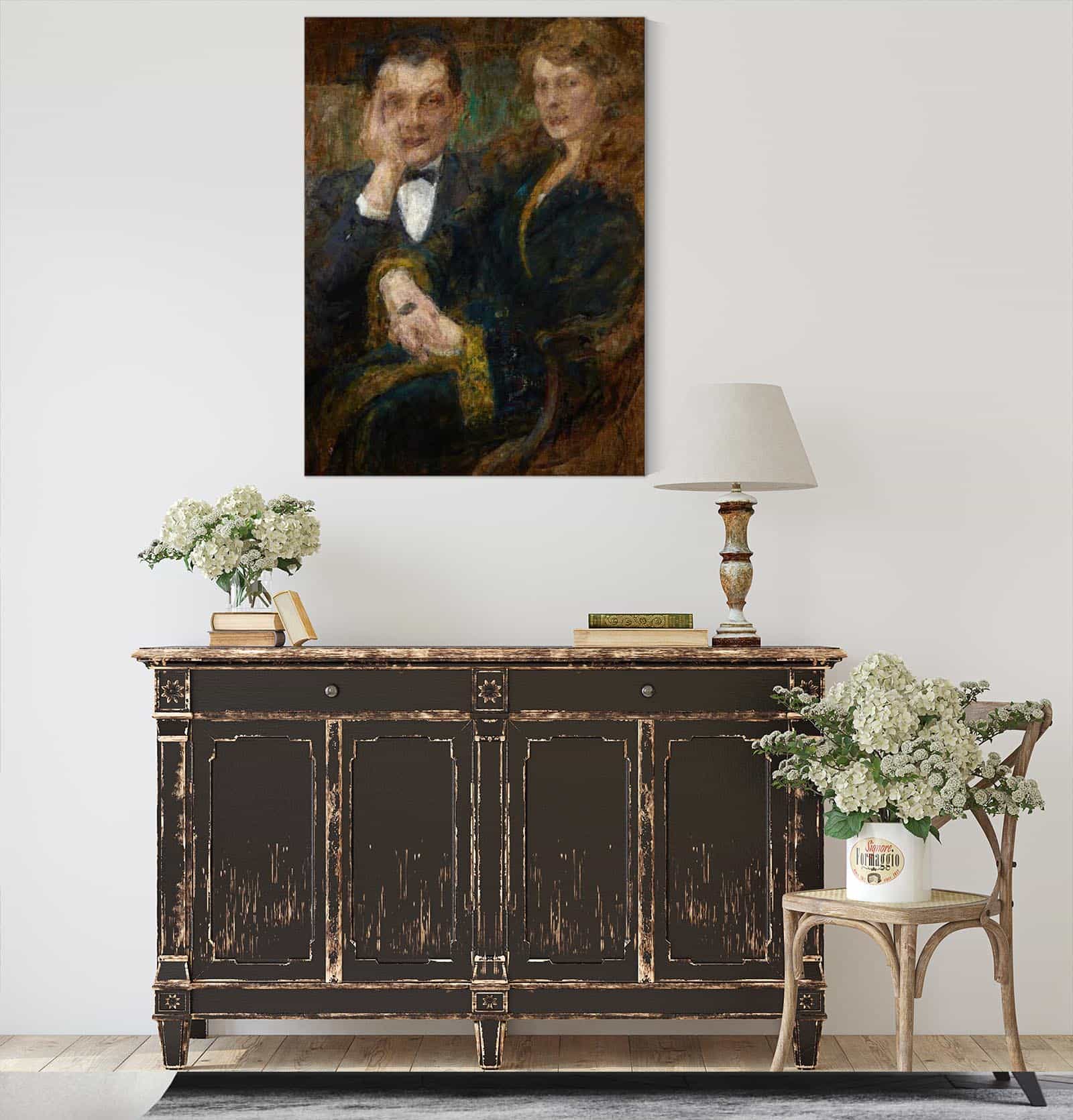 Portrait Of Mrs And Mr Smogorzewski by Olga Boznanska - Image 4