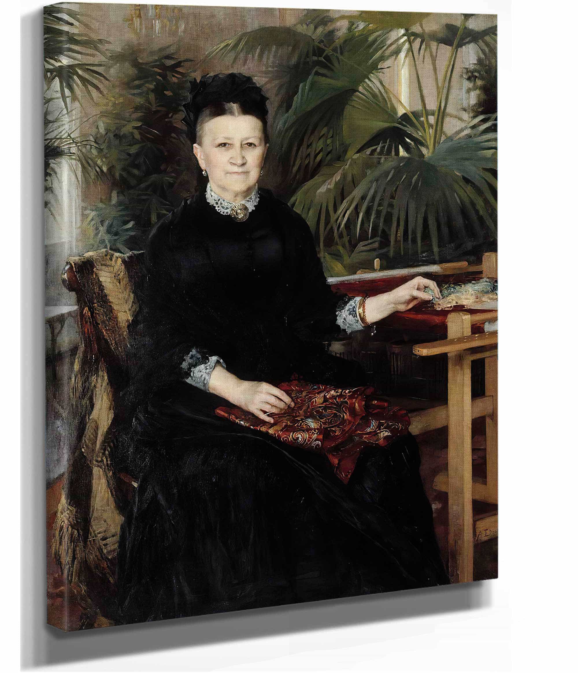 Portrait Of Mrs Anna Sinebrychoff by Albert Edelfelt - Image 2