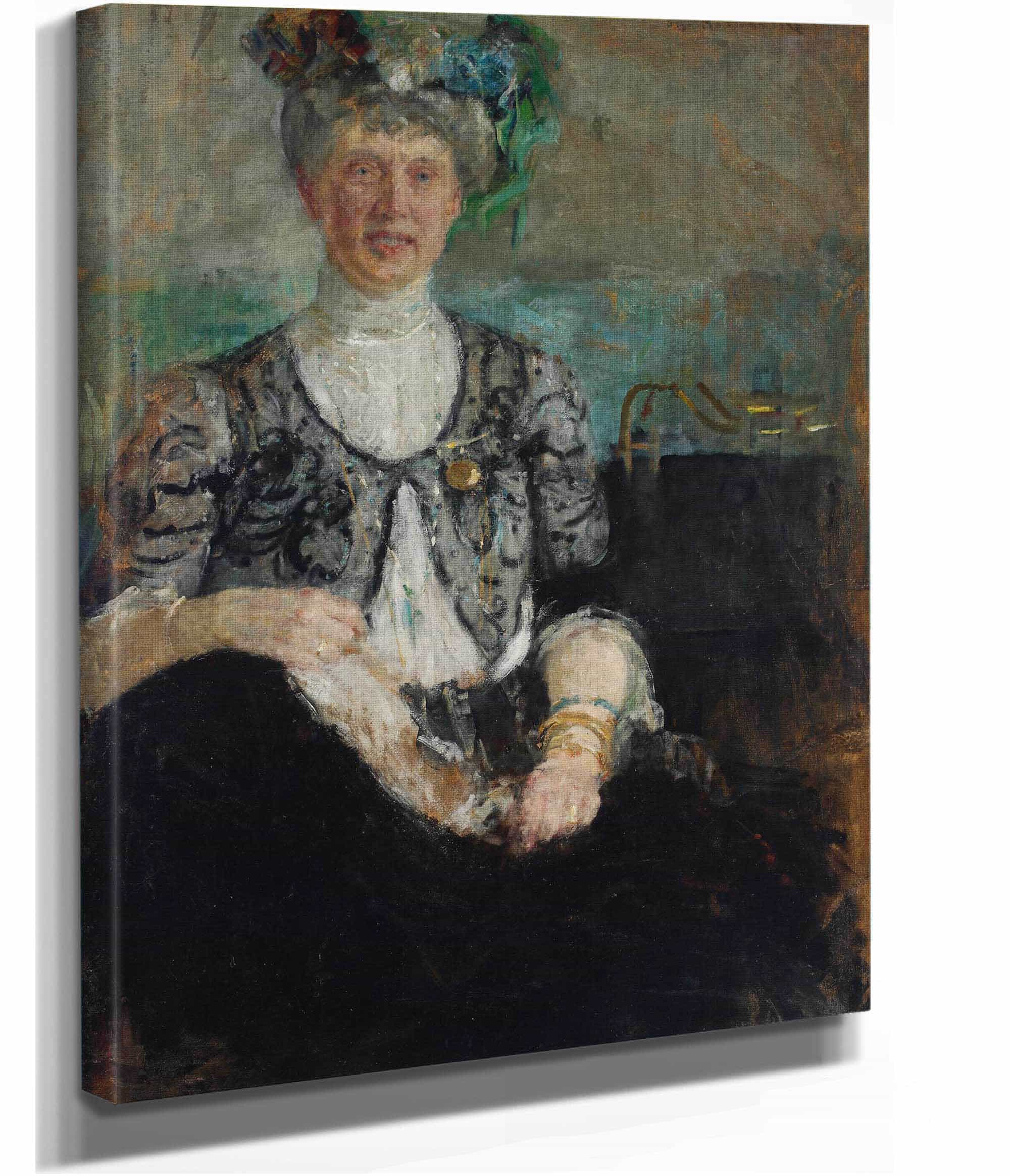 Portrait Of Mrs Buyko by Olga Boznanska - Image 2