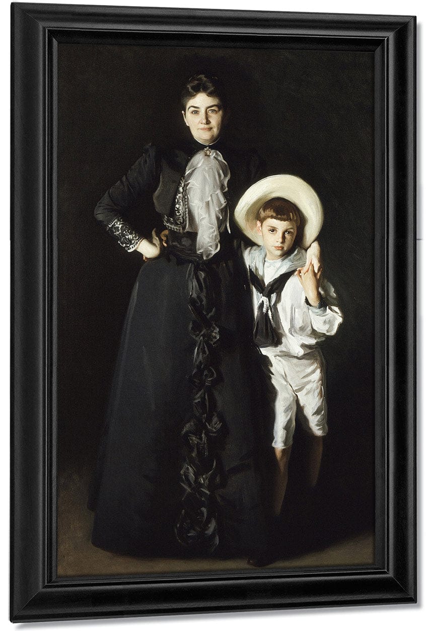 Portrait Of Mrs. Edward L. Davis And Her Son, Livingston Davis By John Singer Sargent - Image 6