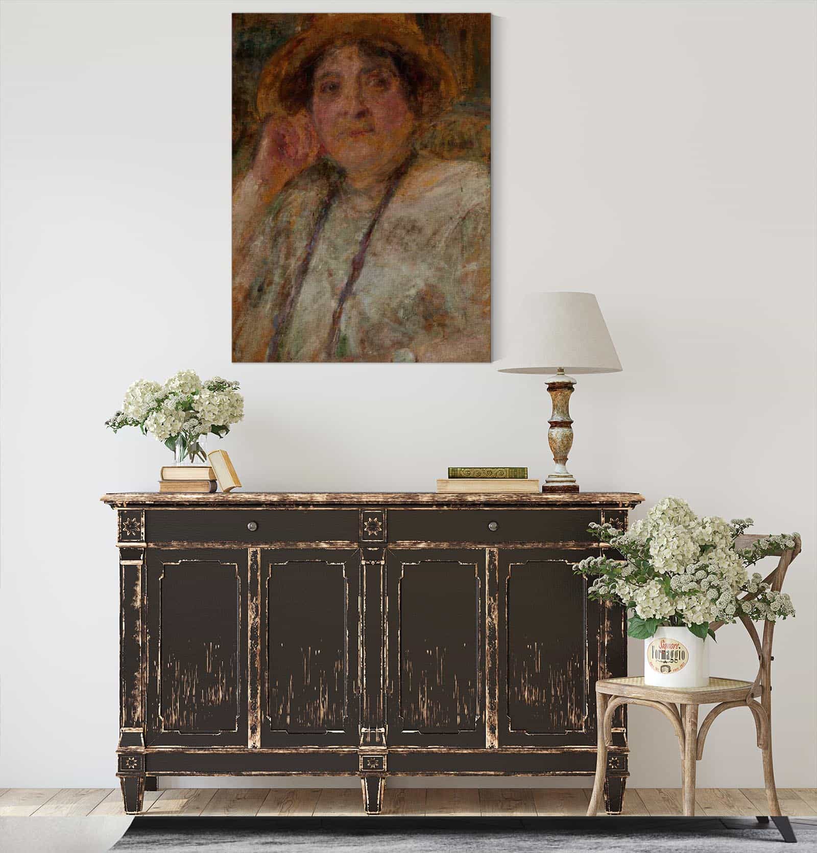 Portrait Of Mrs Gosciniec After by Olga Boznanska - Image 4