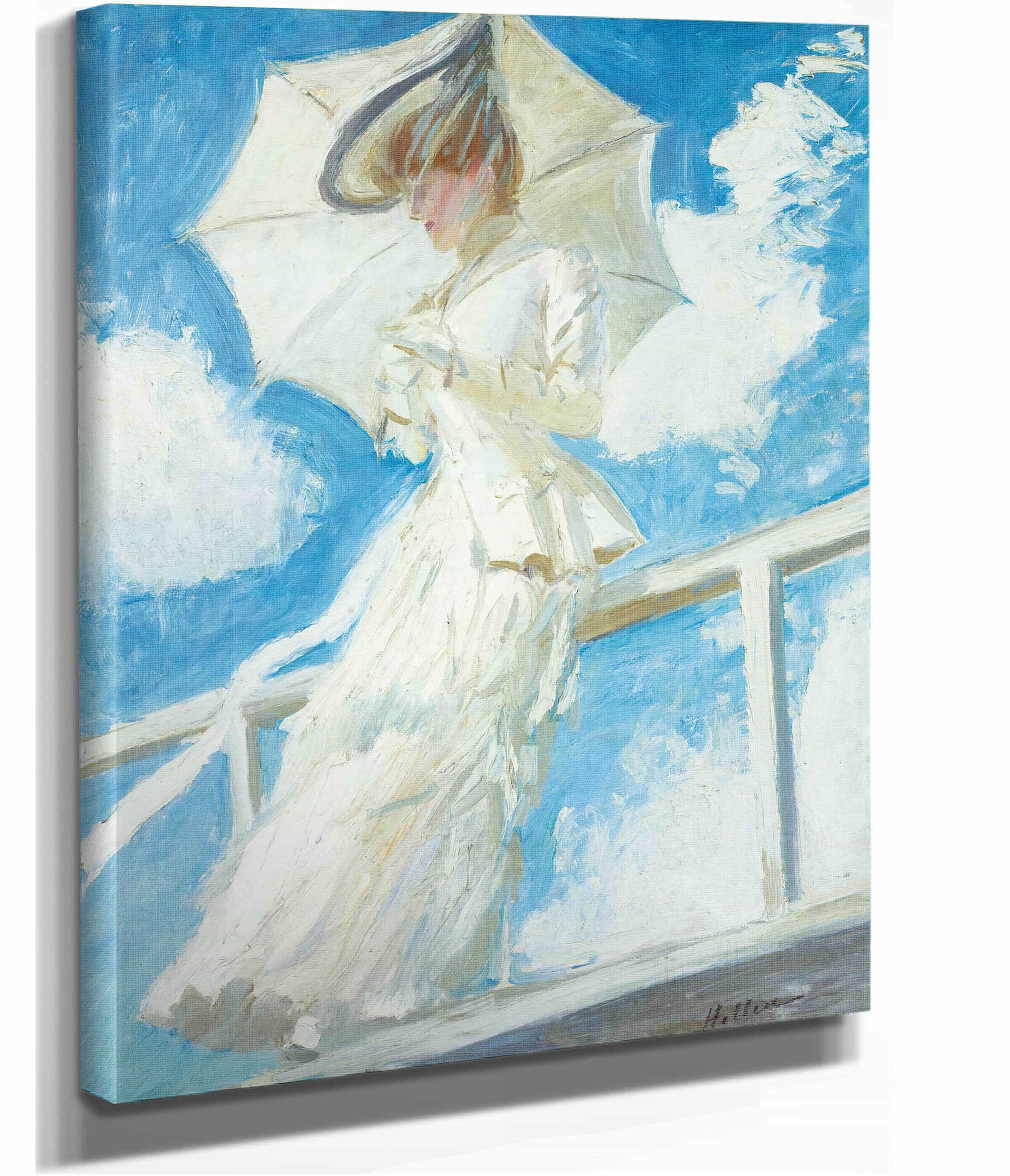 Portrait Of Mrs Helleu With An Umbrella by Paul Cesar Helleu - Image 2