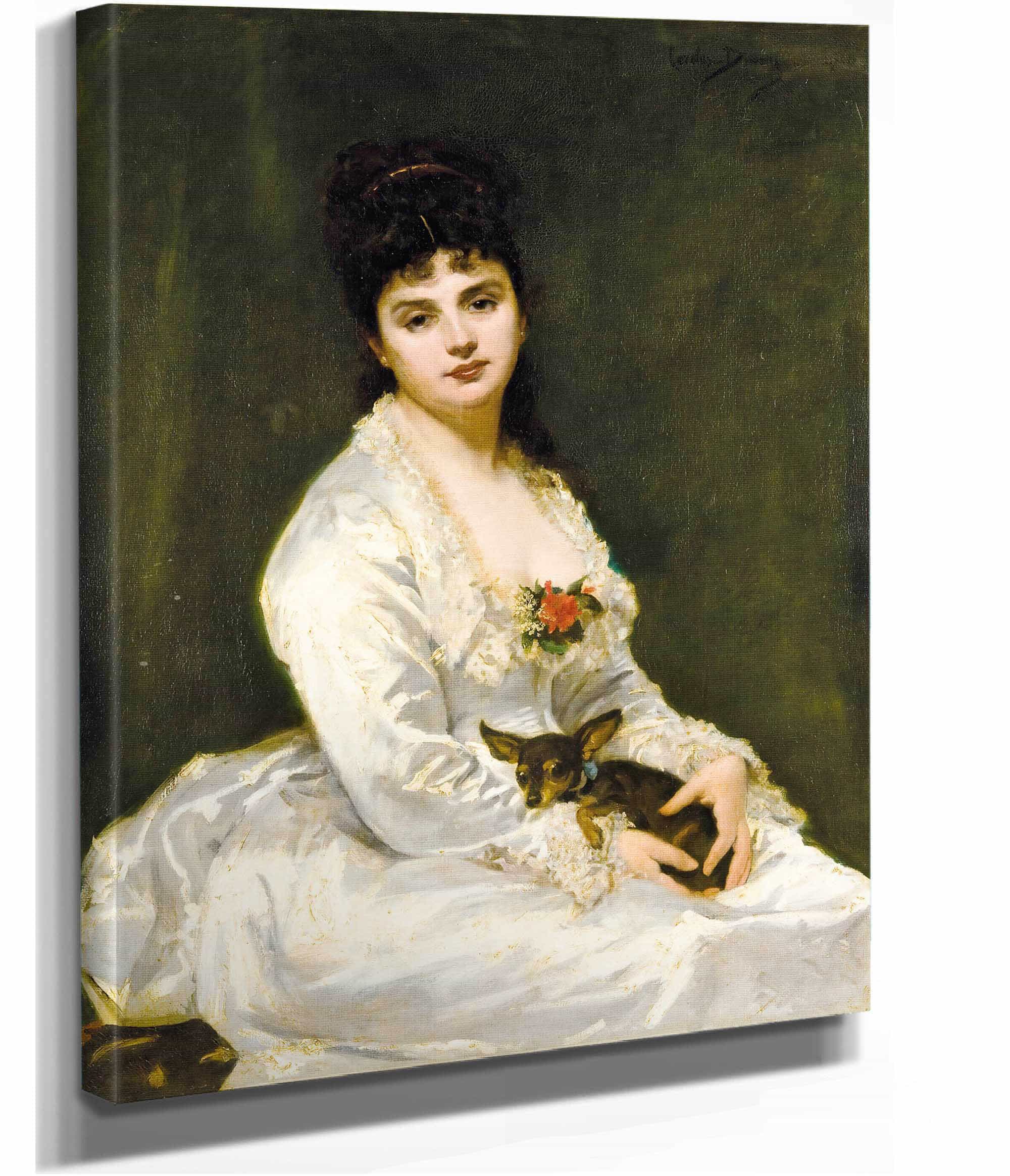 Portrait Of Mrs Henri Fouquier by Carolus Duran - Image 2