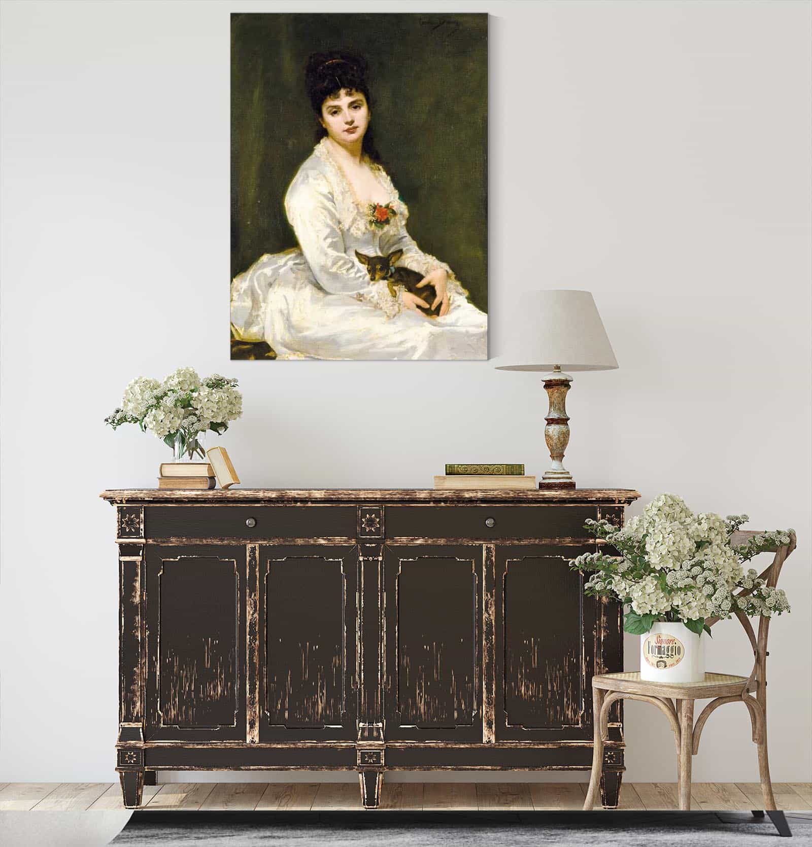 Portrait Of Mrs Henri Fouquier by Carolus Duran - Image 4