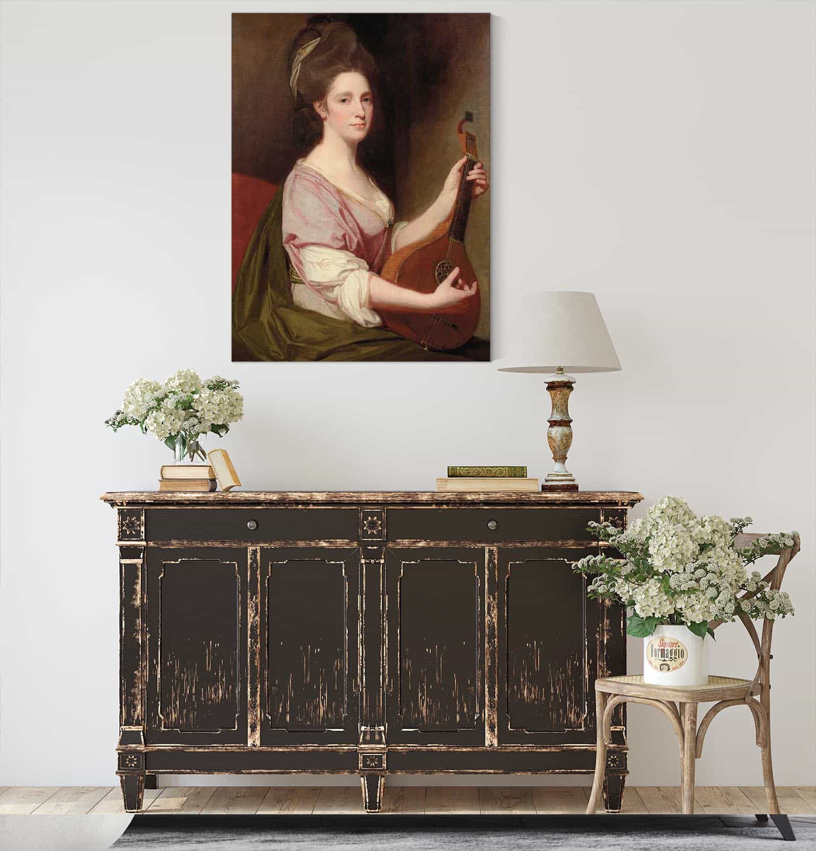 Portrait Of Mrs Henrietta Smith by George Romney - Image 4