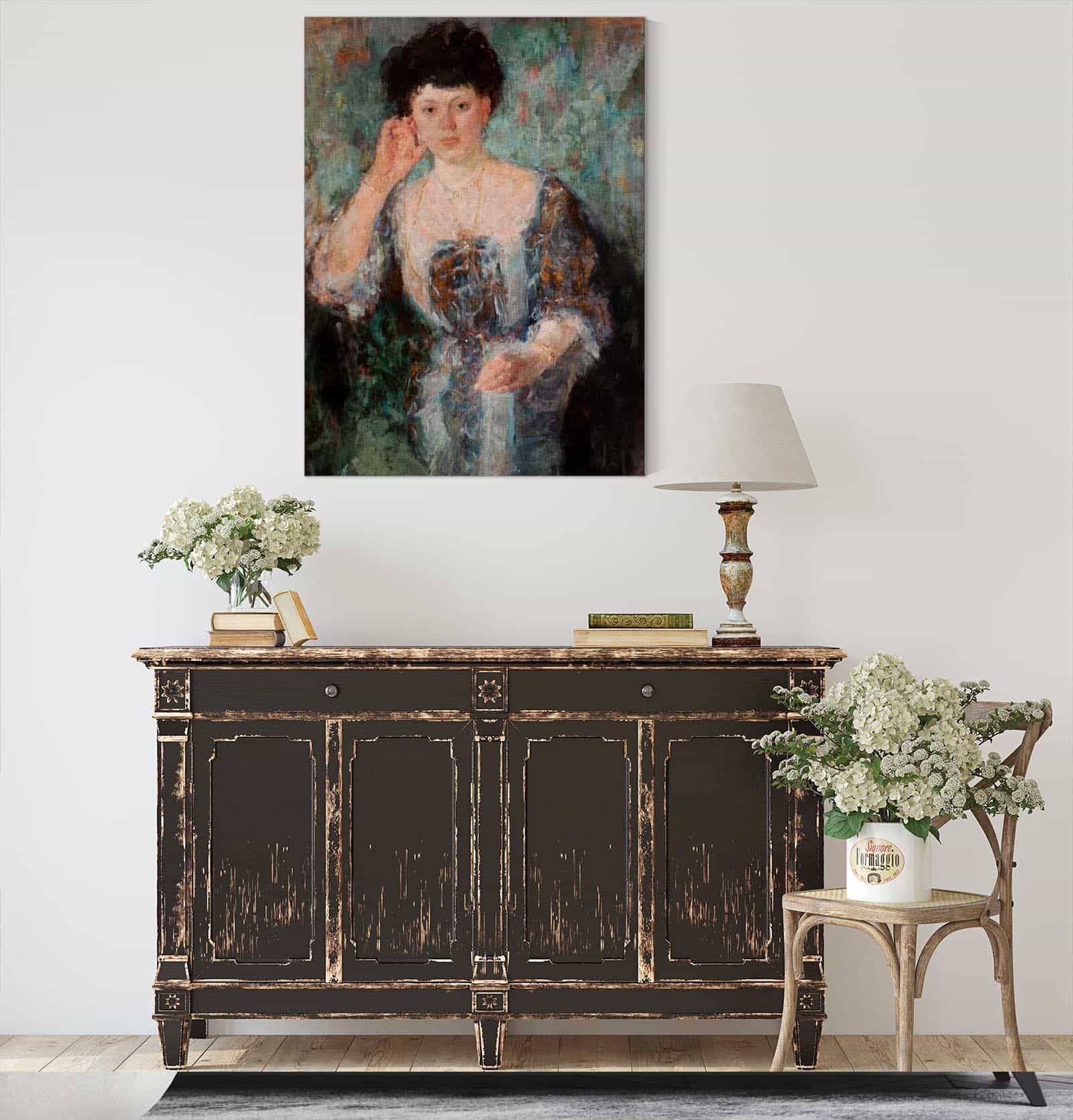 Portrait Of Mrs Horain by Olga Boznanska - Image 4