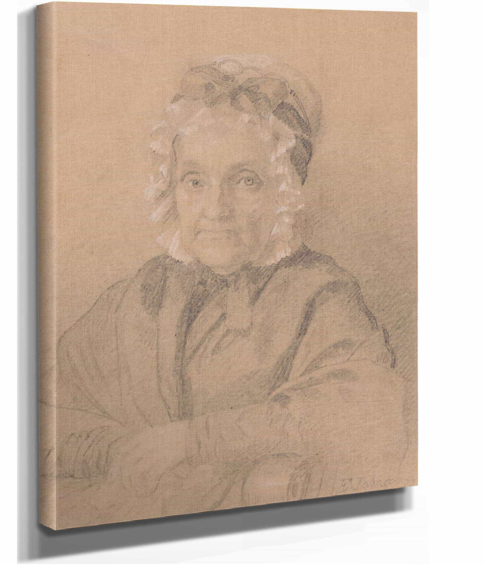 Portrait Of Mrs Jeremiah Chandler by Eastman Johnson - Image 2