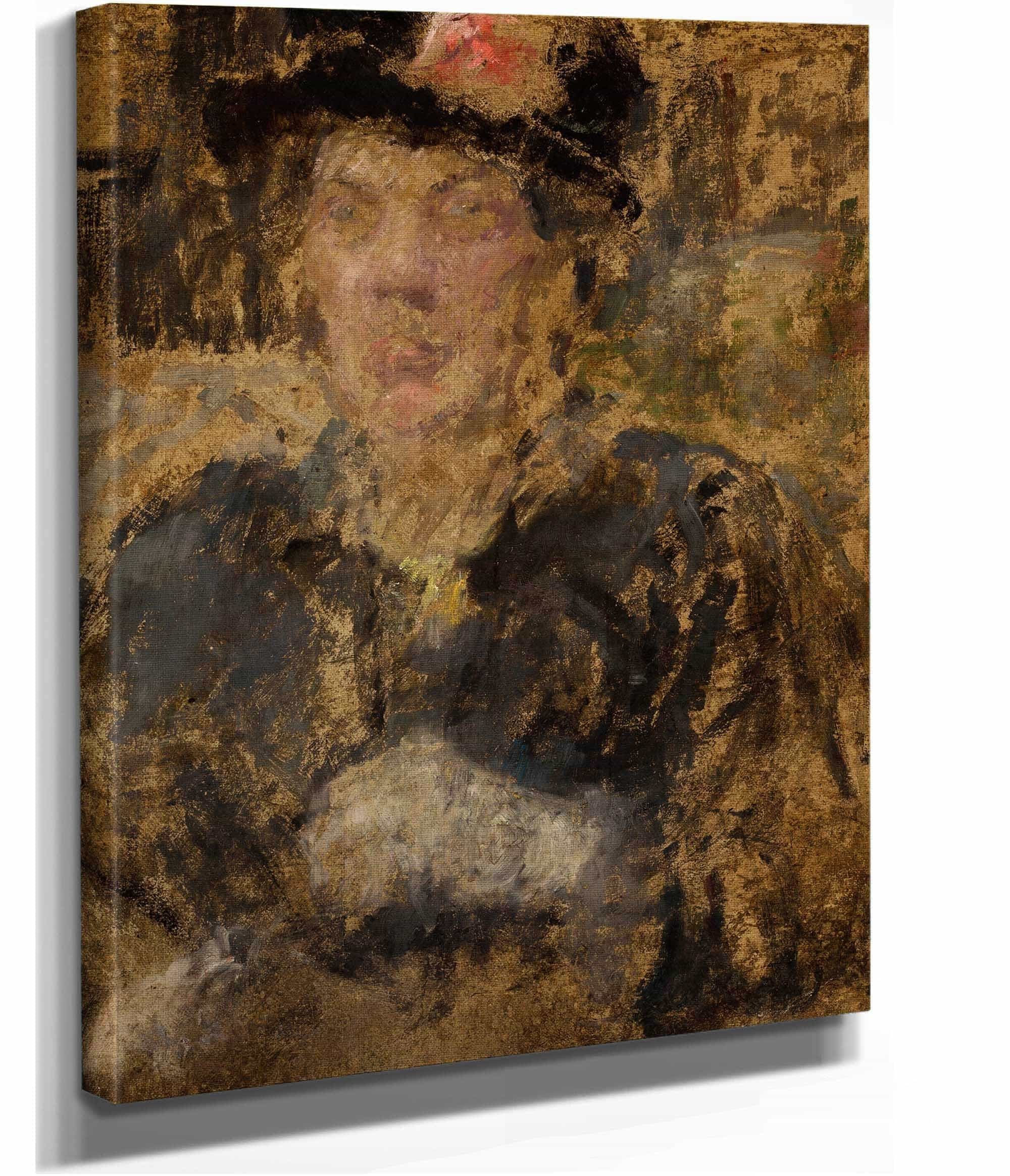 Portrait Of Mrs Roubaud by Olga Boznanska - Image 2