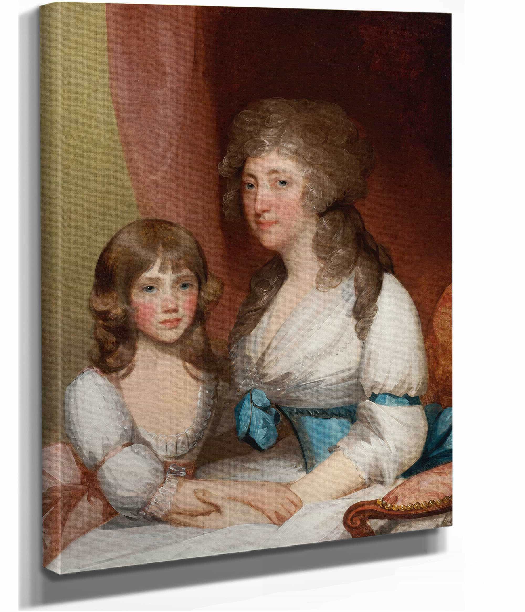 Portrait Of Mrs Samuel Dick And Her Daughter by Gilbert Stuart - Image 2