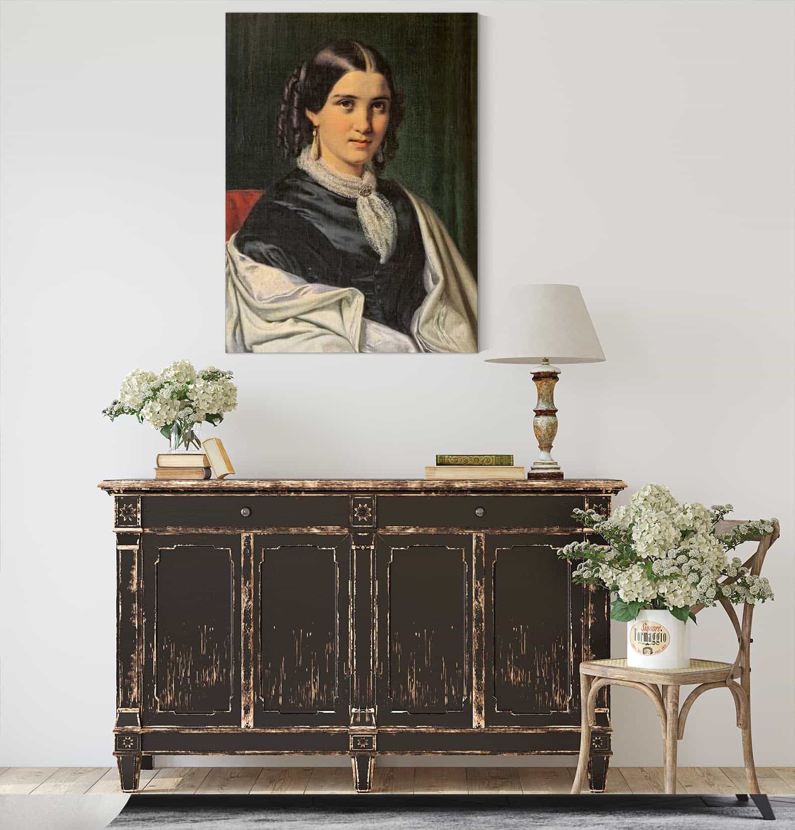 Portrait Of Mrs Vilhelmine Heise Born Hage by Wilhelm Marstrand - Image 4