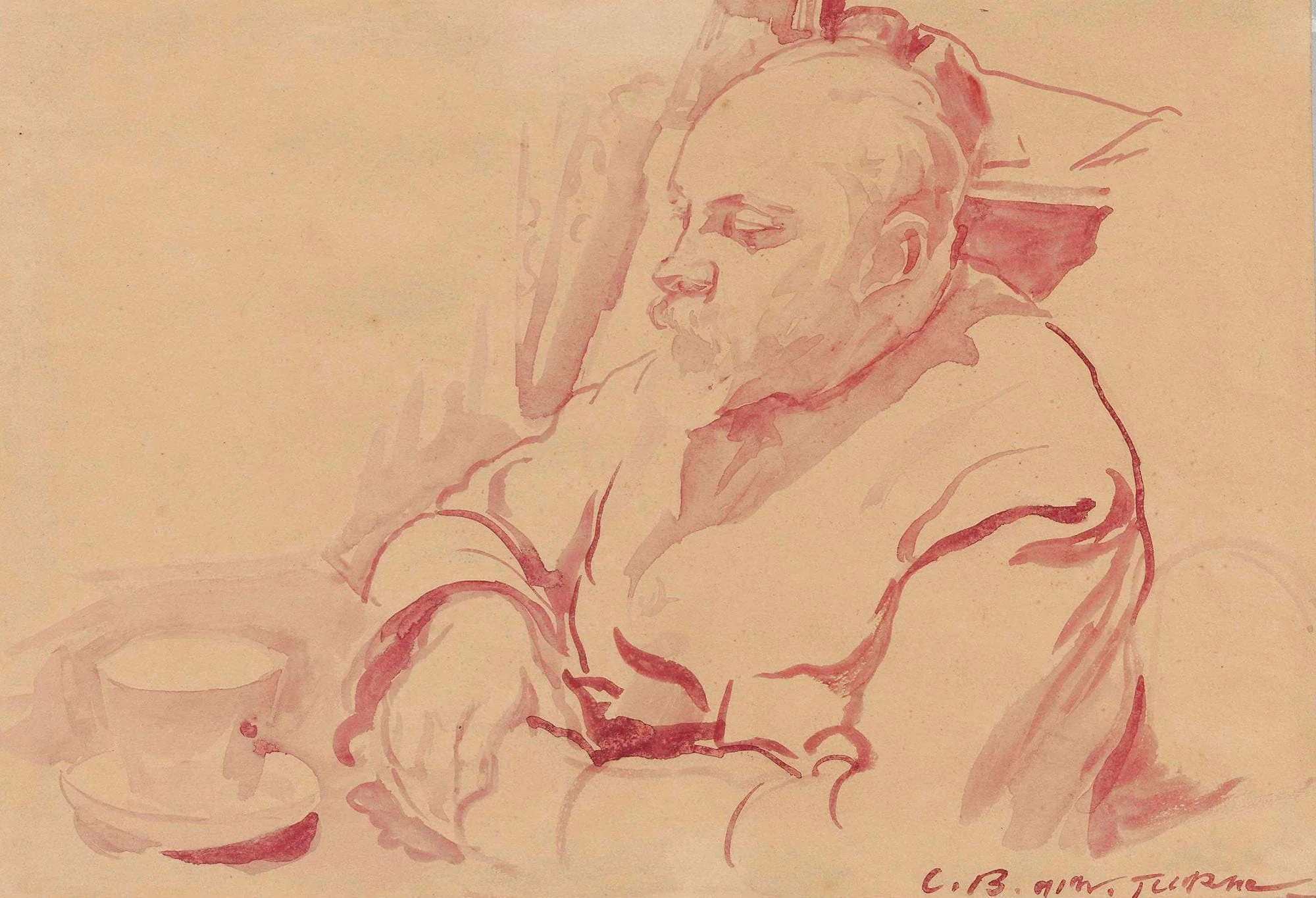 Portrait Of Painter Nikolay V Sklifosovsky by Zygmunt Waliszewski