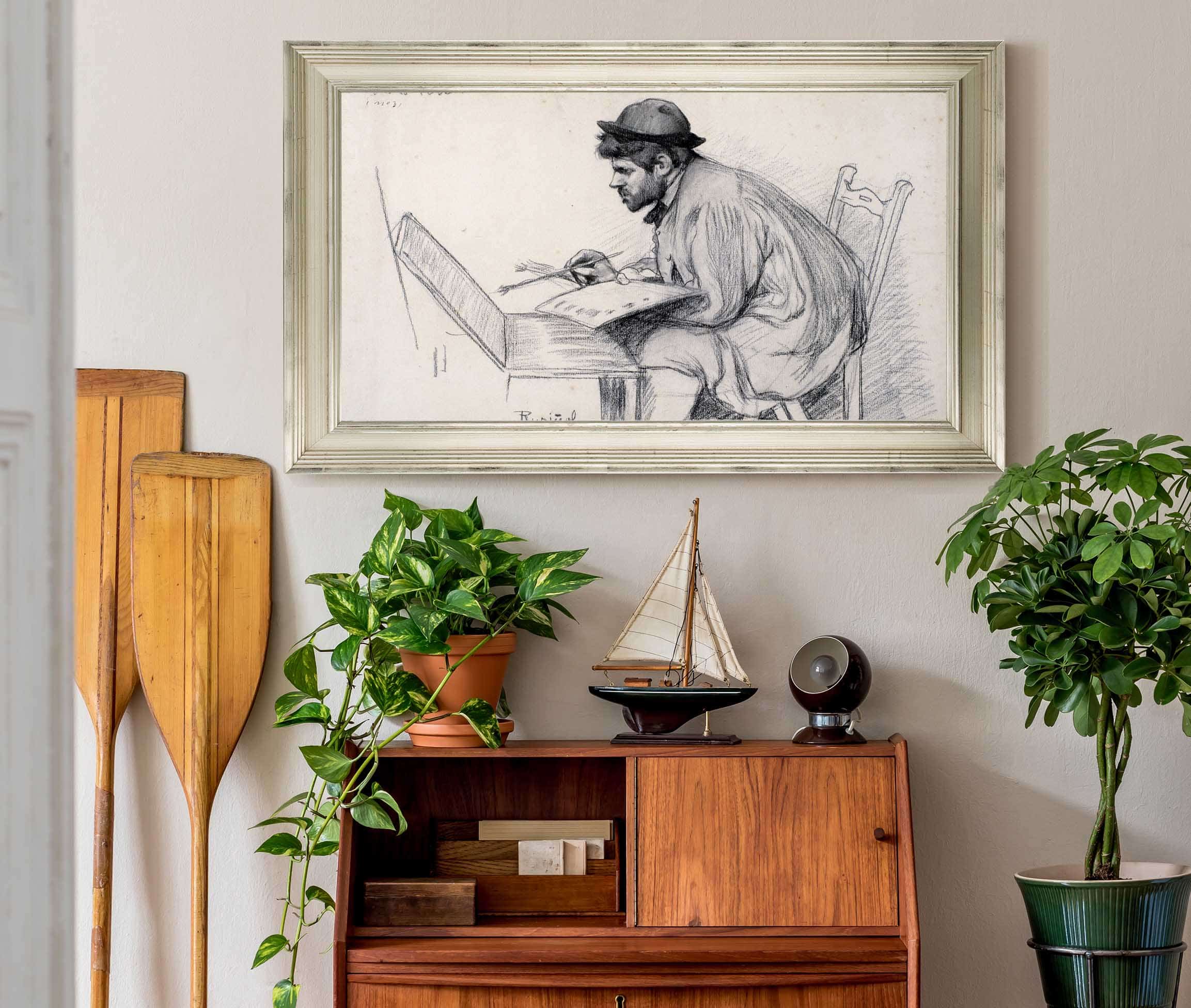 Portrait Of Pere Ferran Painting by Santiago Rusinol - Image 6