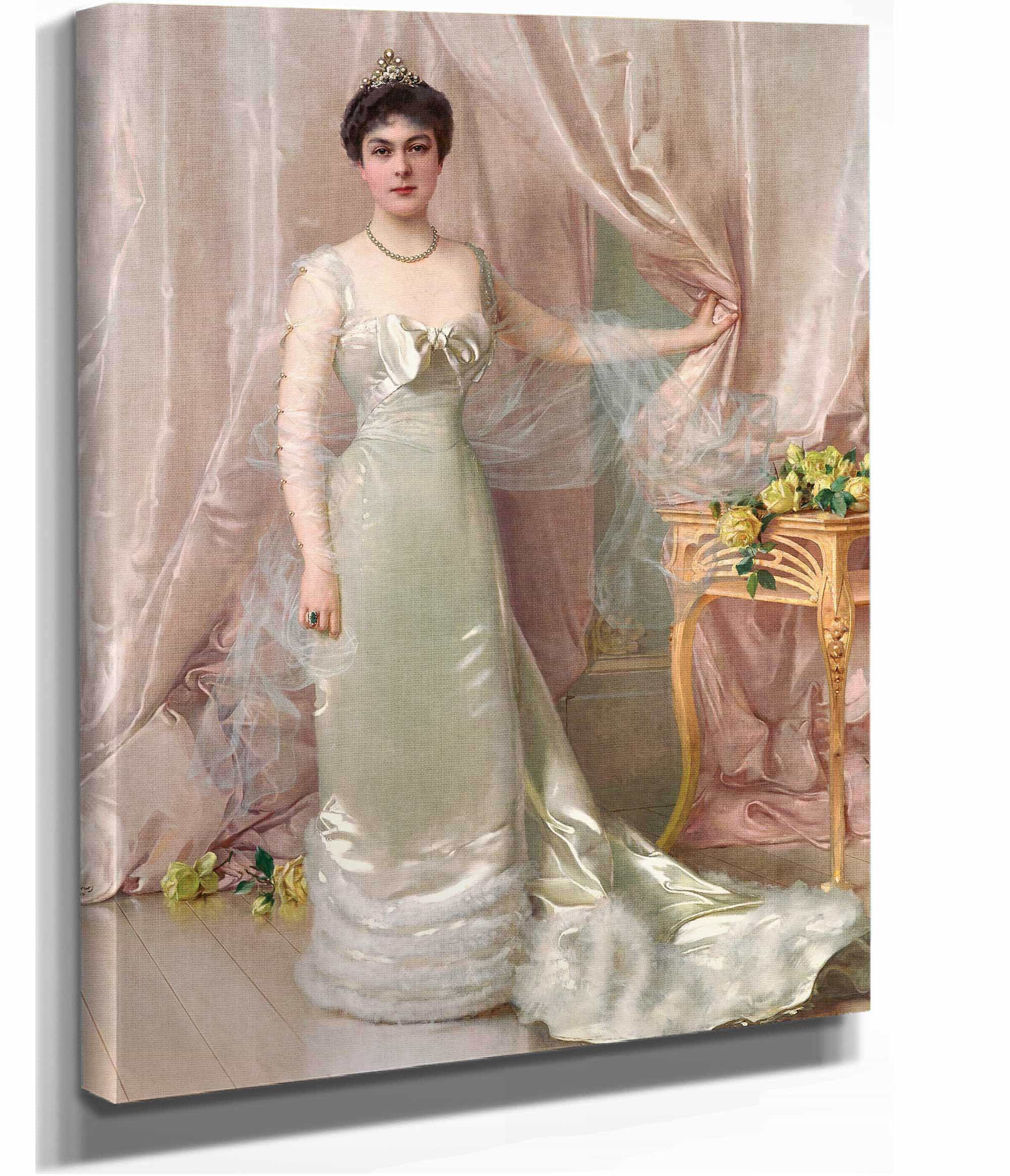 Portrait Of Princess Evelyne Colonna Di Stigliano by Vittorio Matteo Corcos - Image 2